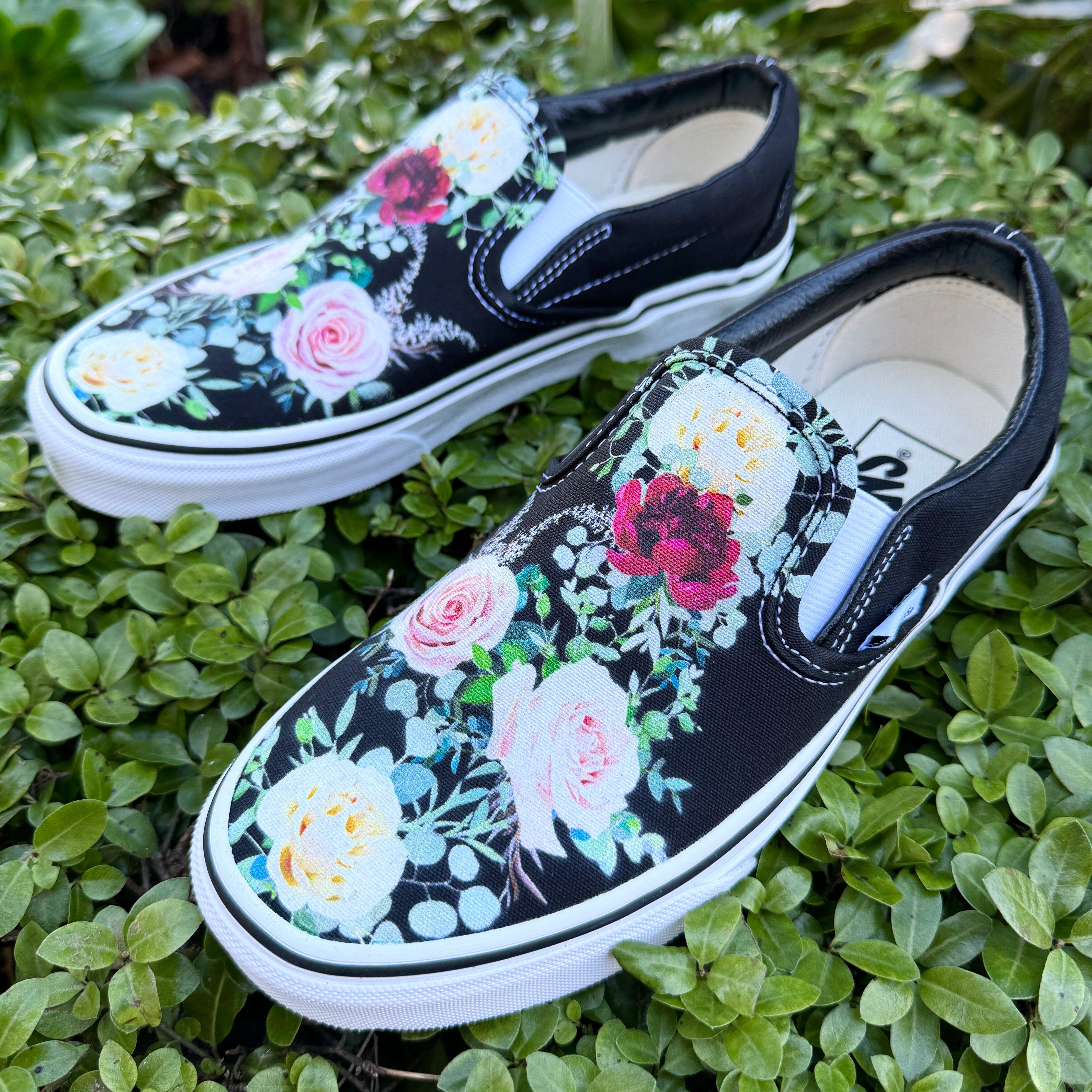 Black shoes with roses online