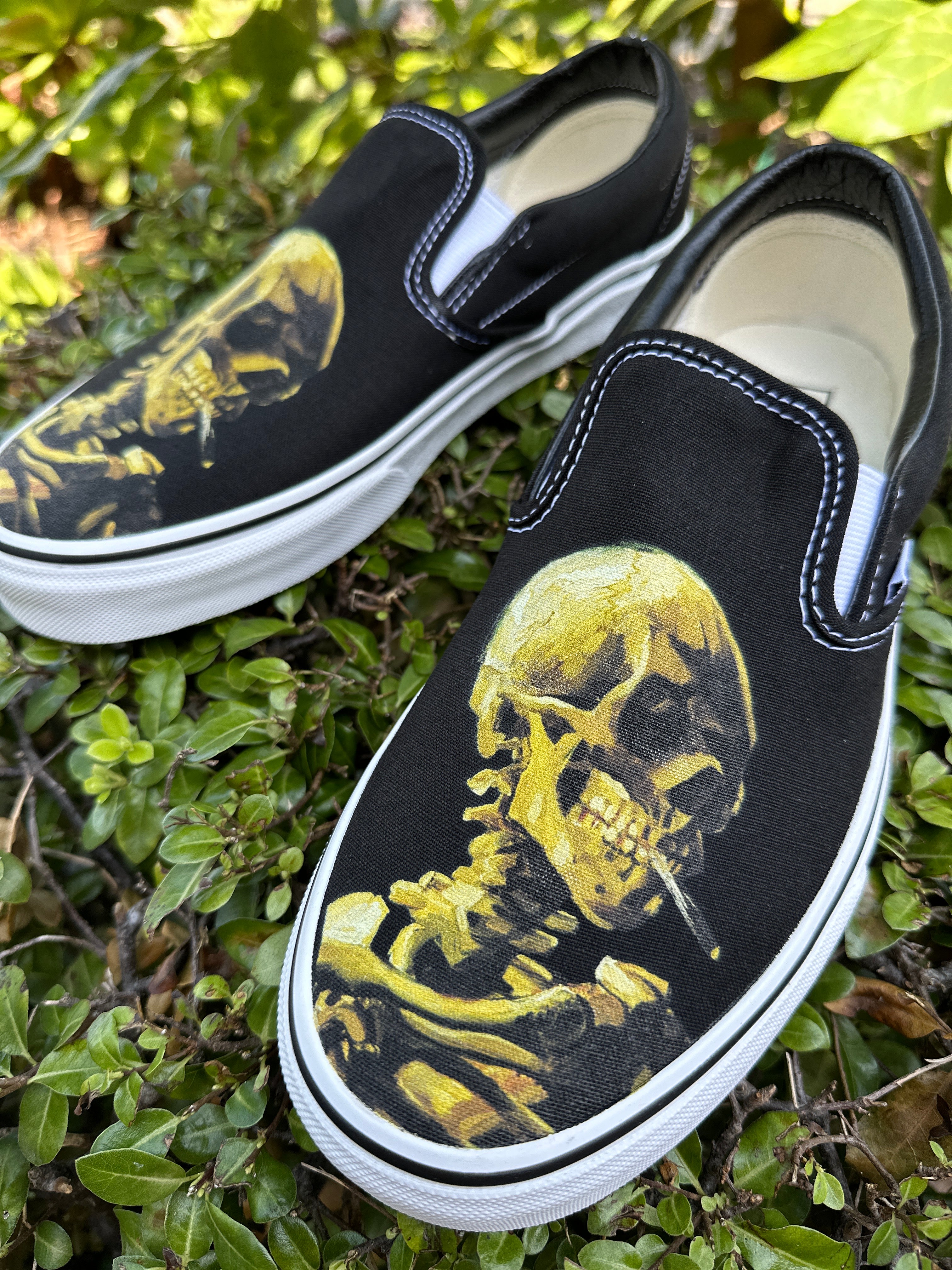 Vans van gogh hot sale slip on skull