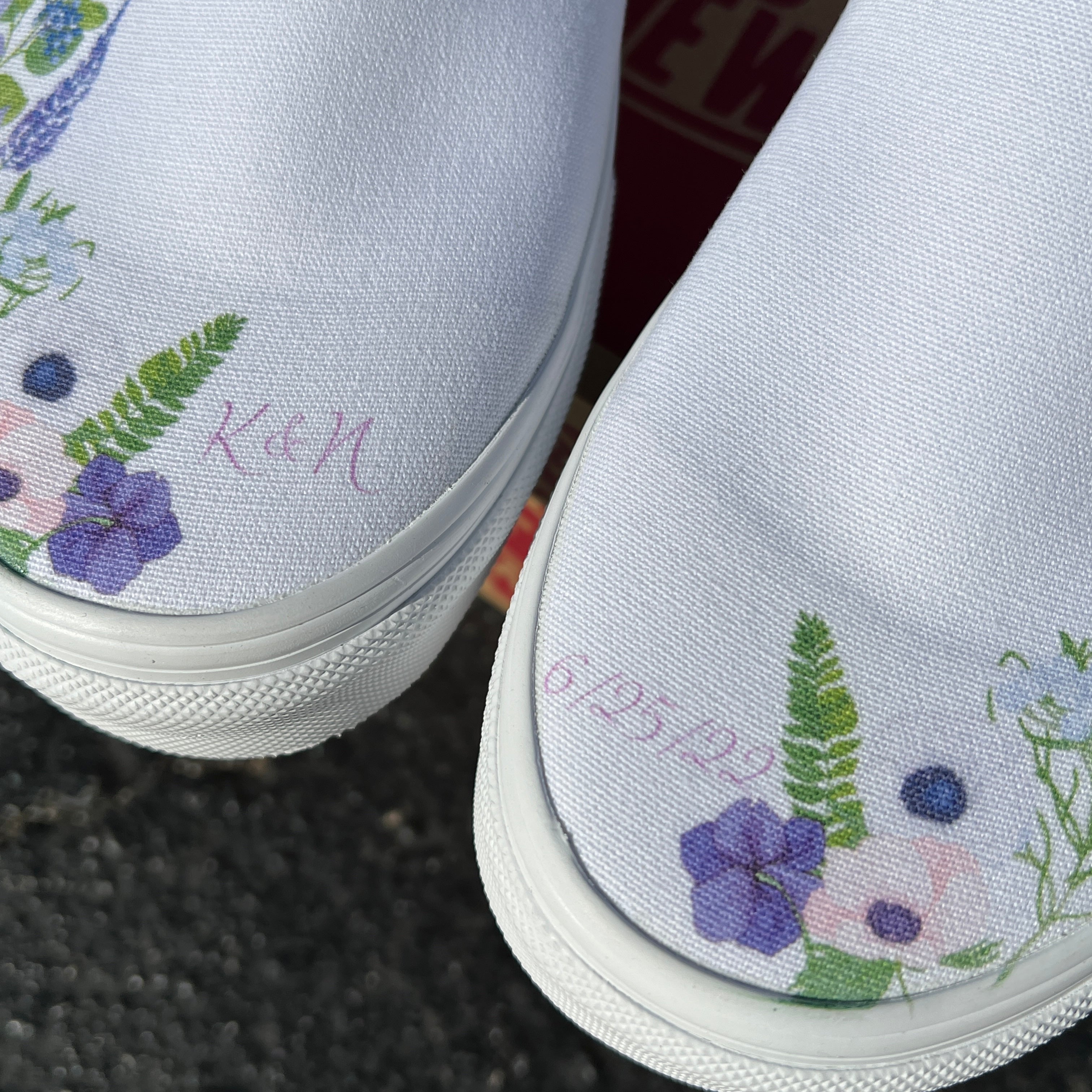 Wedding Shoes, Bridal Shoes, Bridal Sneakers, Wedding Sneakers, Sneakers for Bridesmaids, Floral Sneakers, sold Lavender Sneakers,