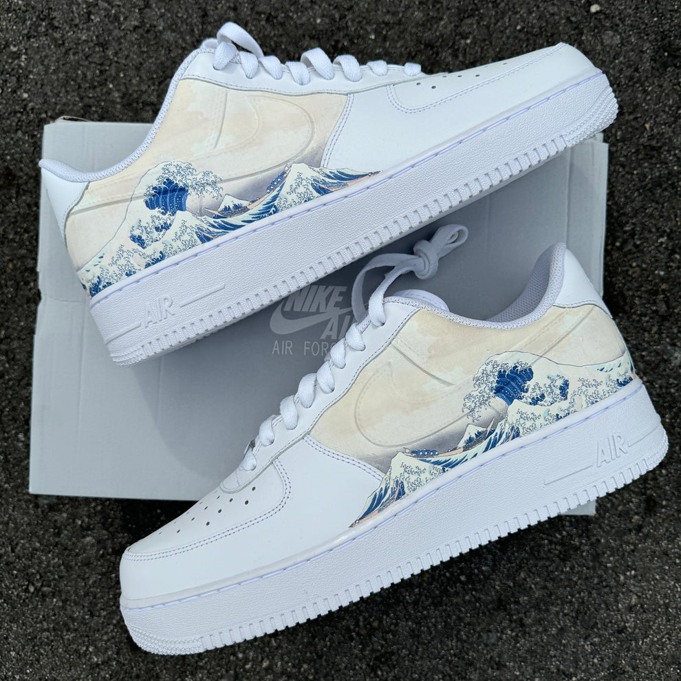 Custom Nike Air Force 1 - Great Wave Off Kanagawa - Custom Nike AF1 Sh ...