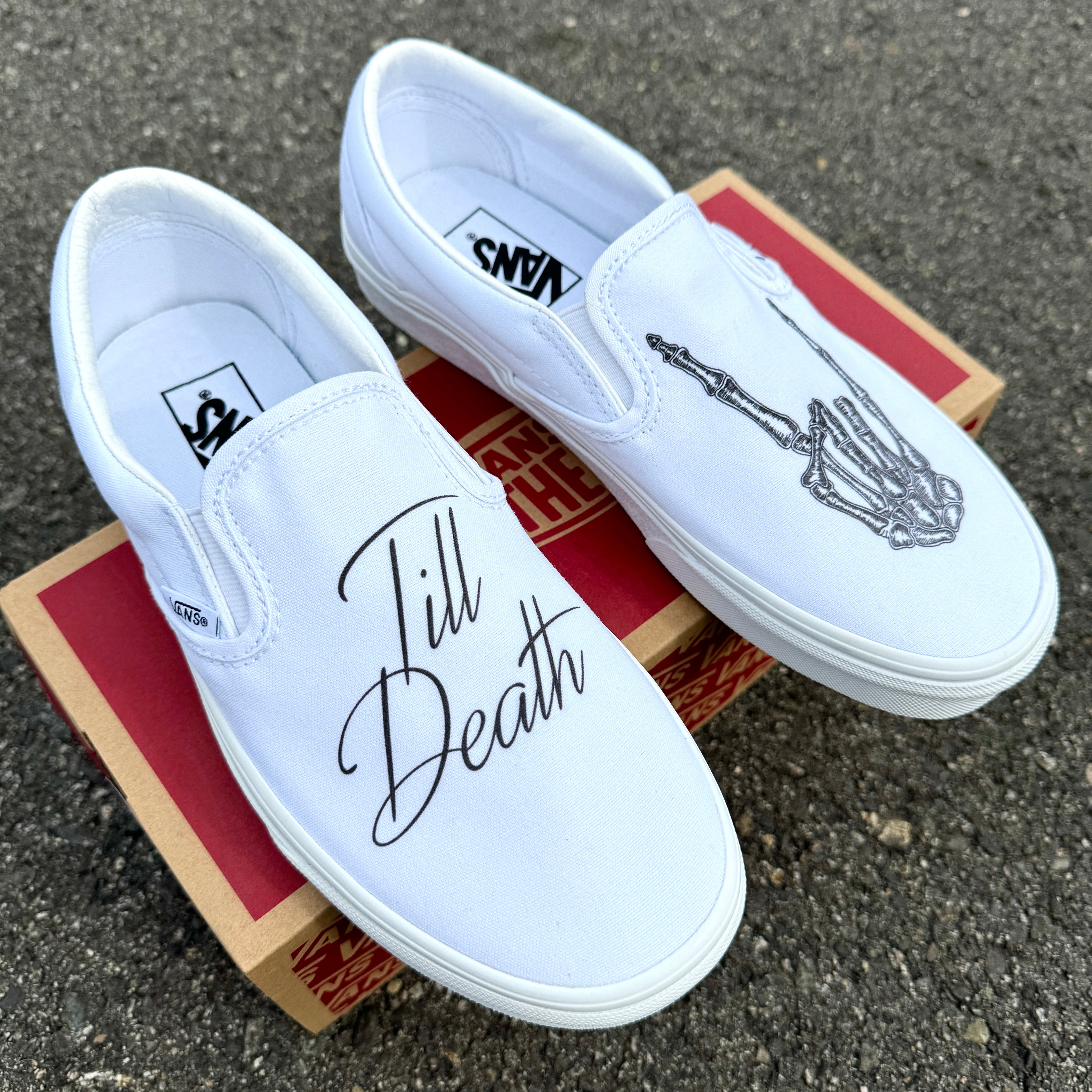 Custom vans slip cheap ons for sale