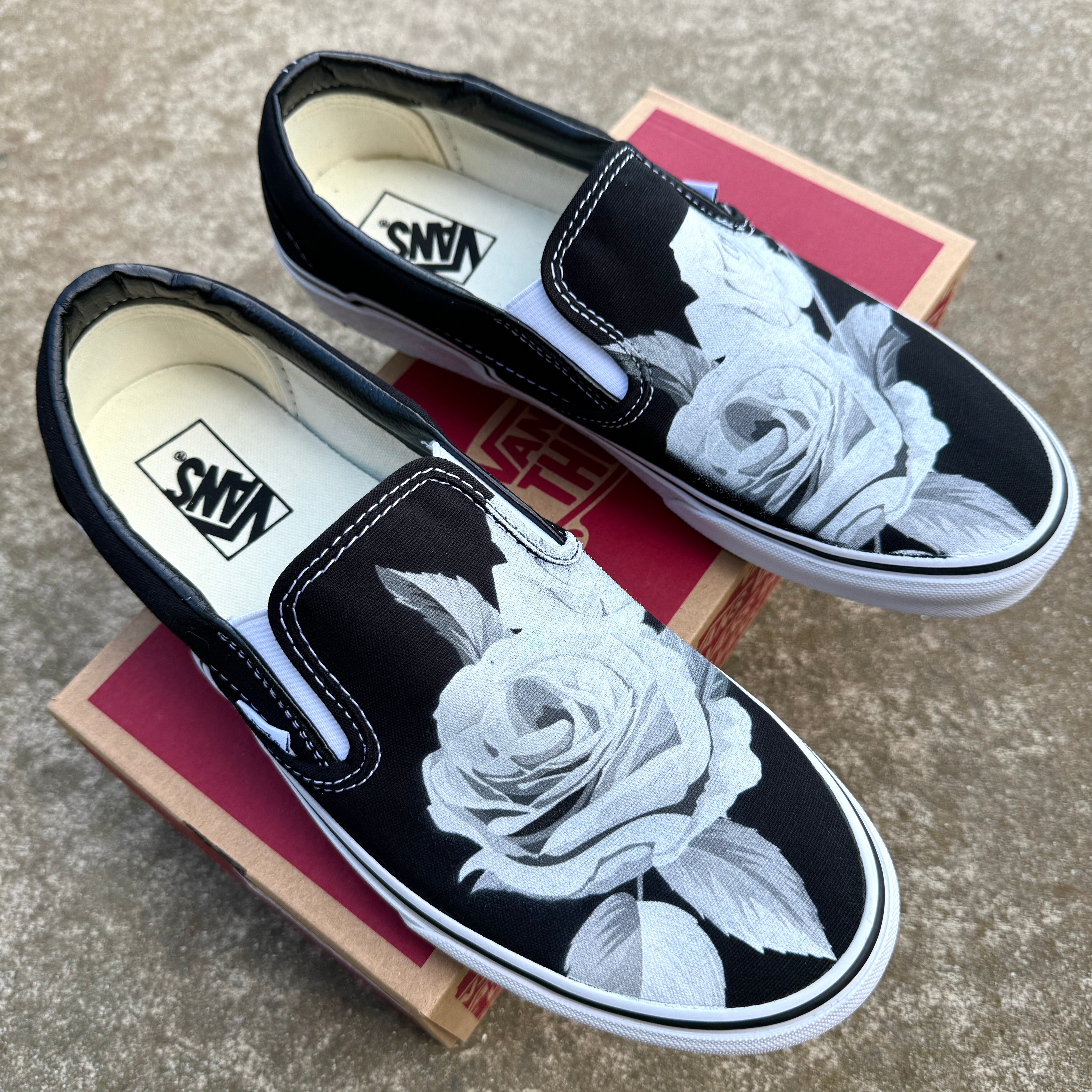 Slip on rose vans online