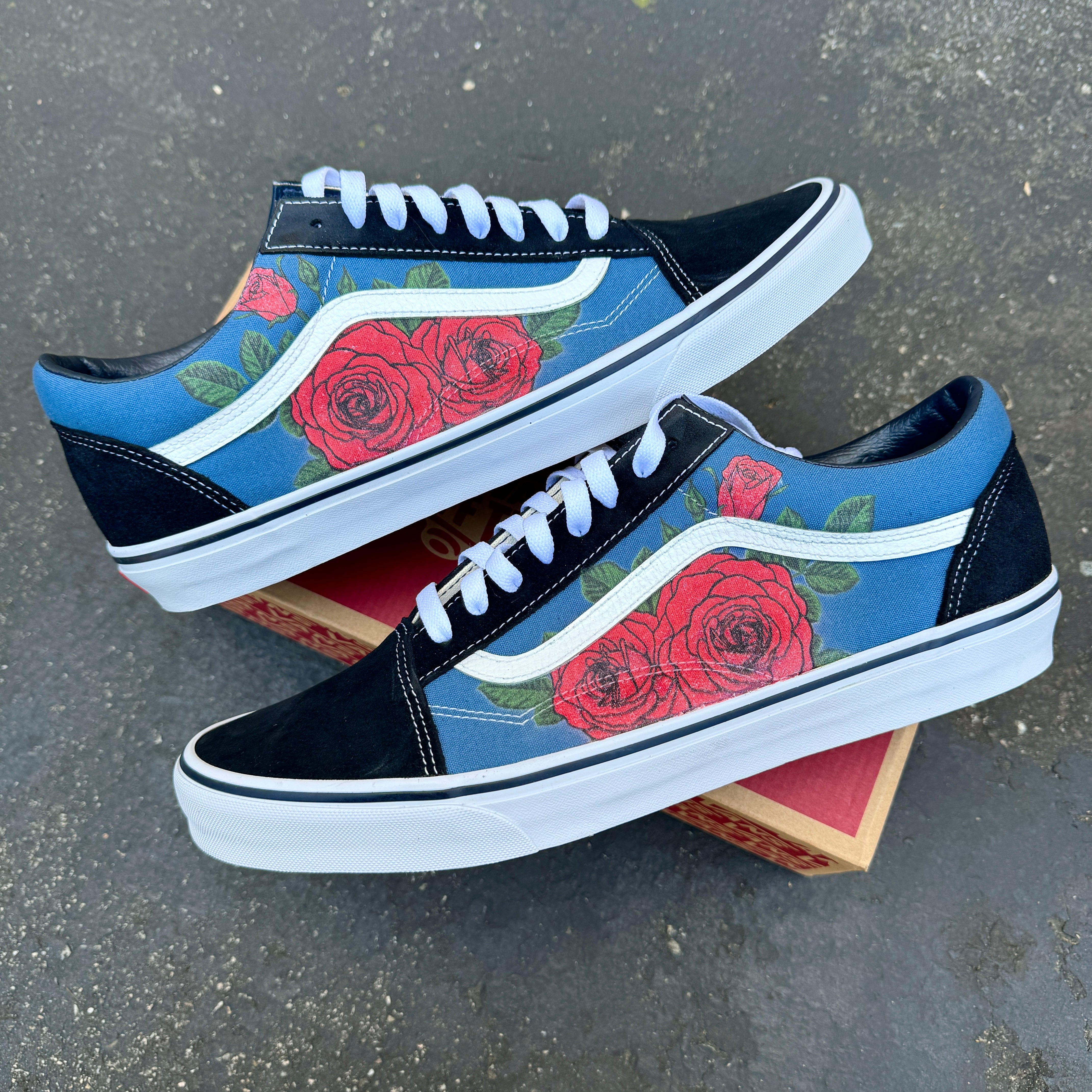 Custom painted vans old skool online