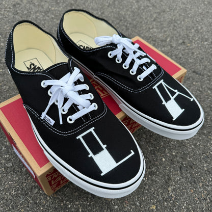 LA Los Angeles theme Tattoo Style custom Vans Authentic Lace up for men and women