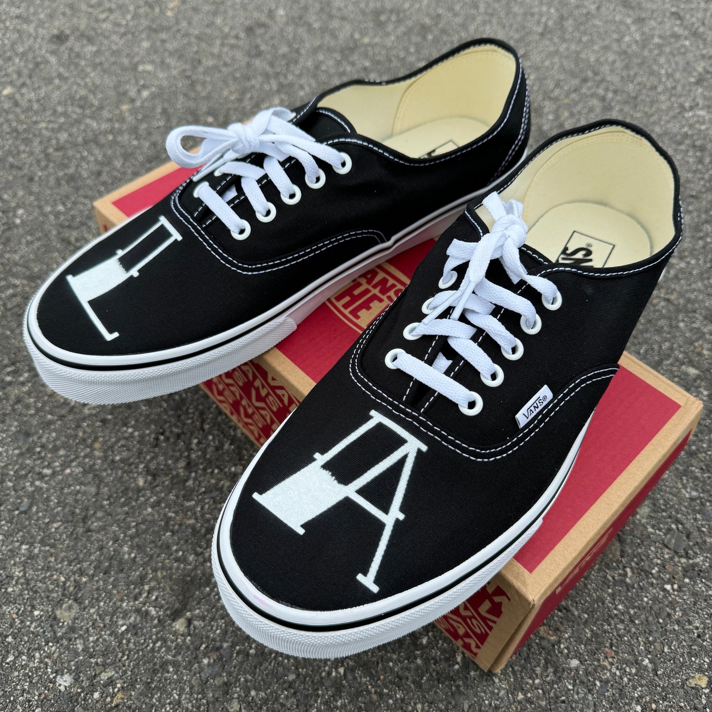 LA Los Angeles theme Tattoo Style custom Vans Authentic Lace up for men and women