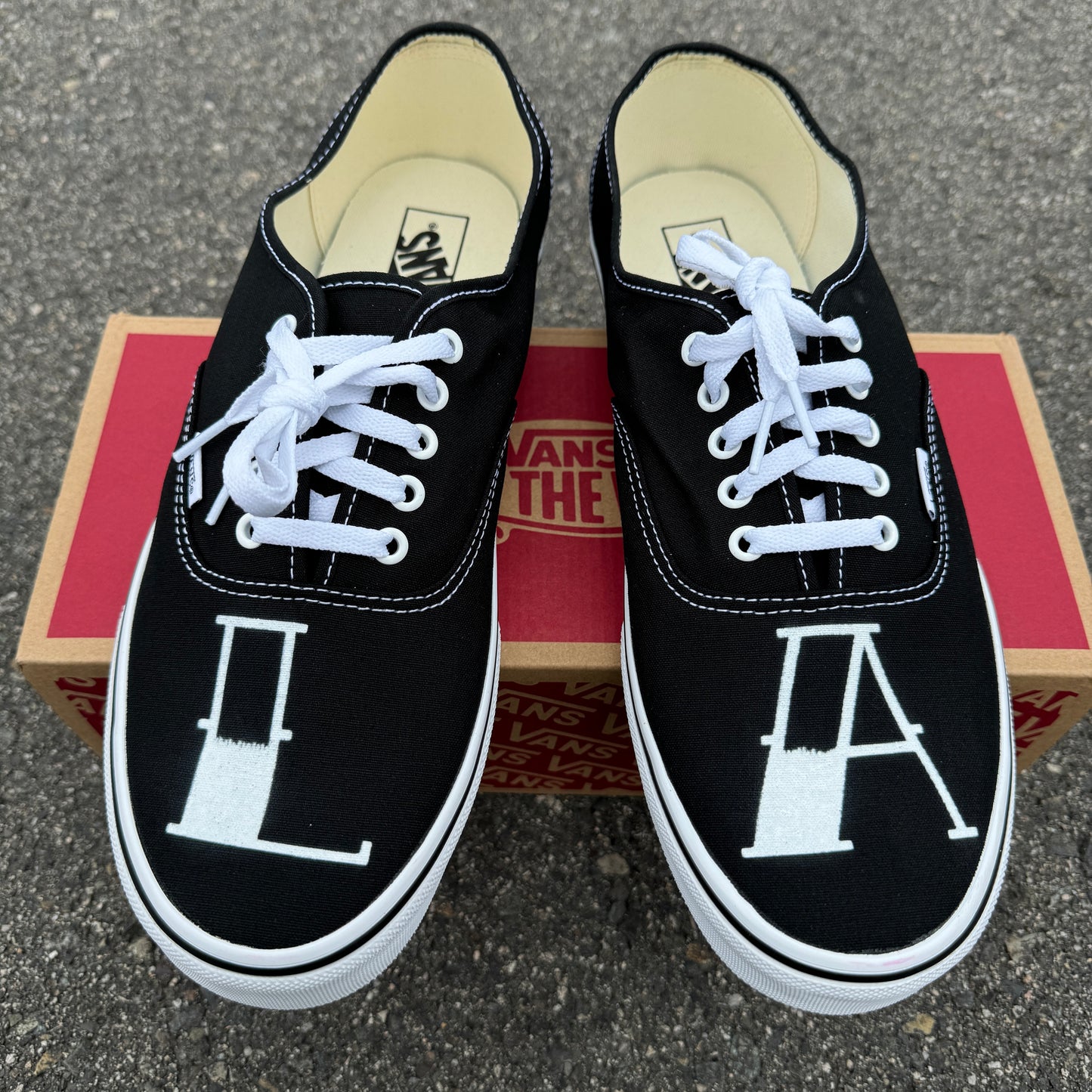 LA Los Angeles theme Tattoo Style custom Vans Authentic Lace up for men and women