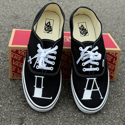 LA Los Angeles theme Tattoo Style custom Vans Authentic Lace up for men and women