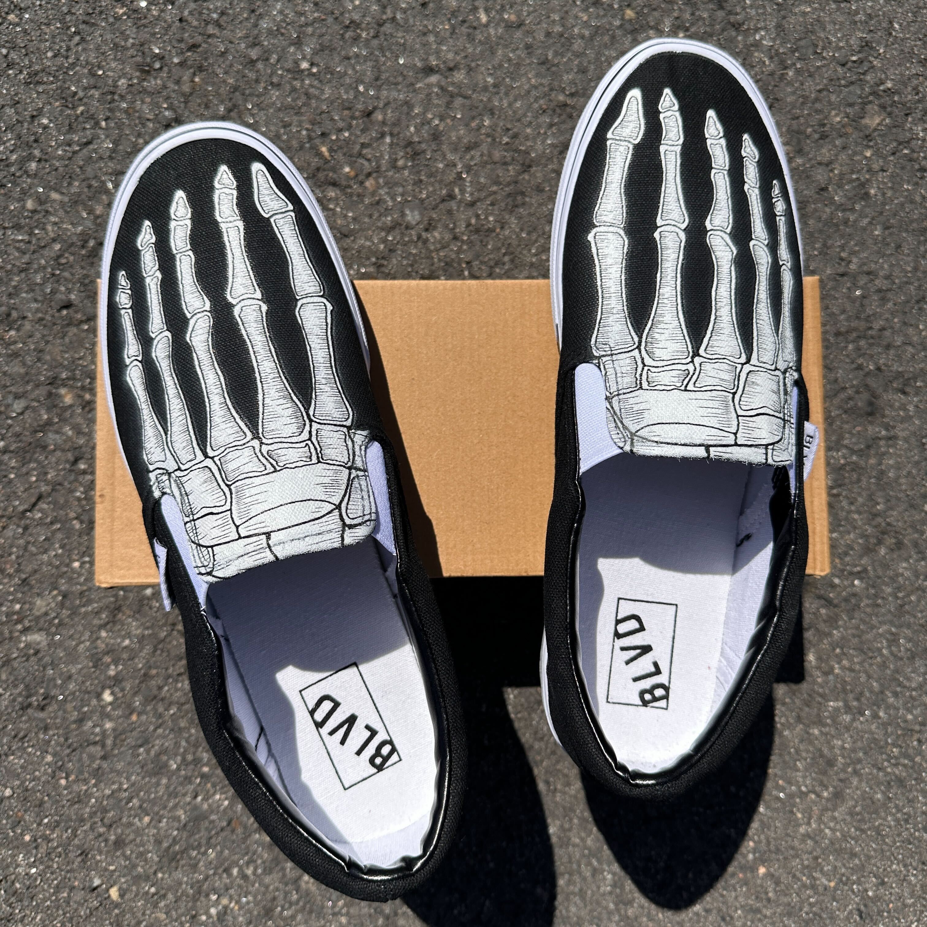 Skeleton Feet - BLVD Original Slip On Shoes