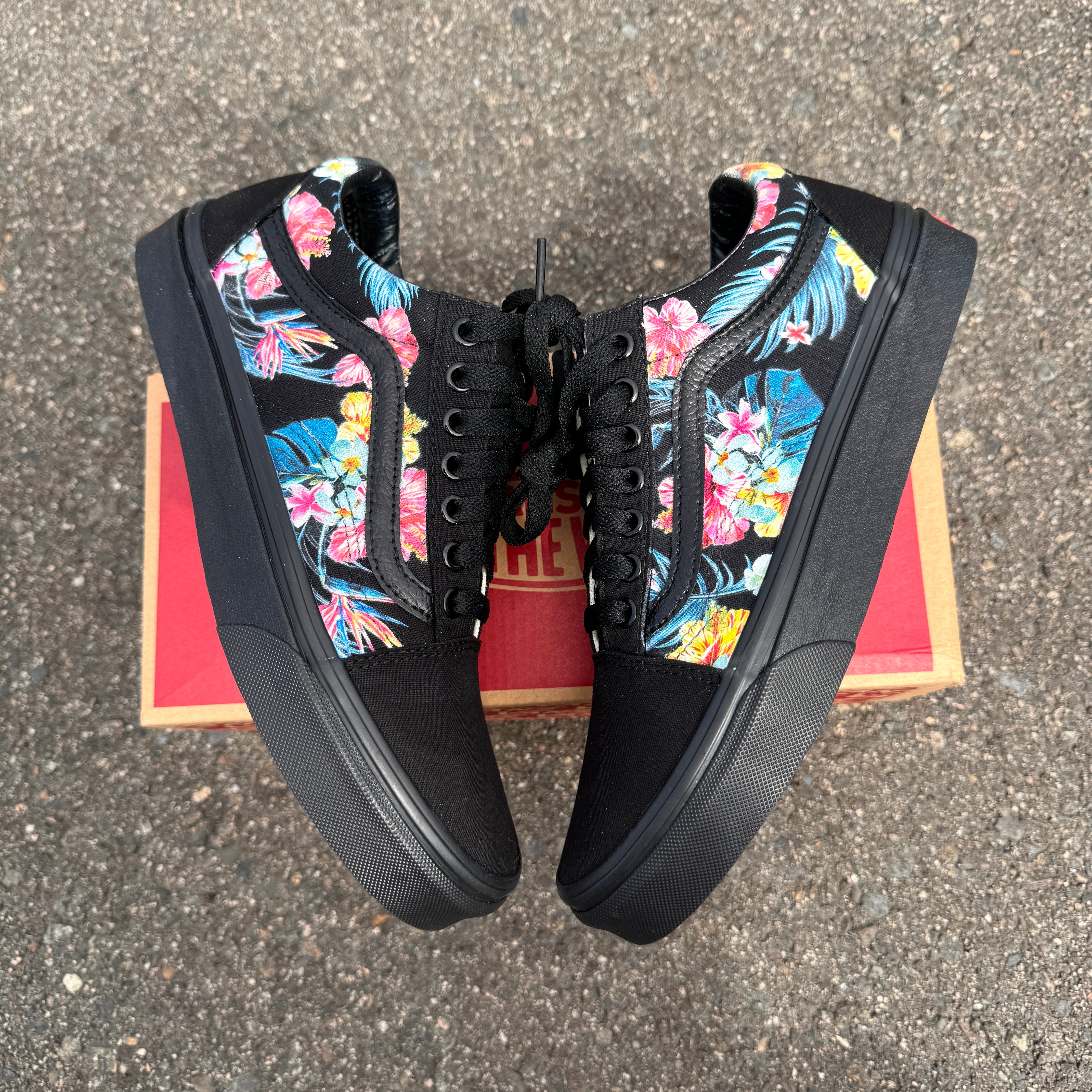 Tropical fashion floral vans