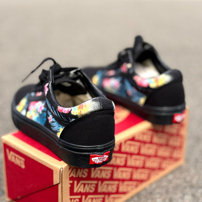 Hawaiian tropical floral vans old skool shoe