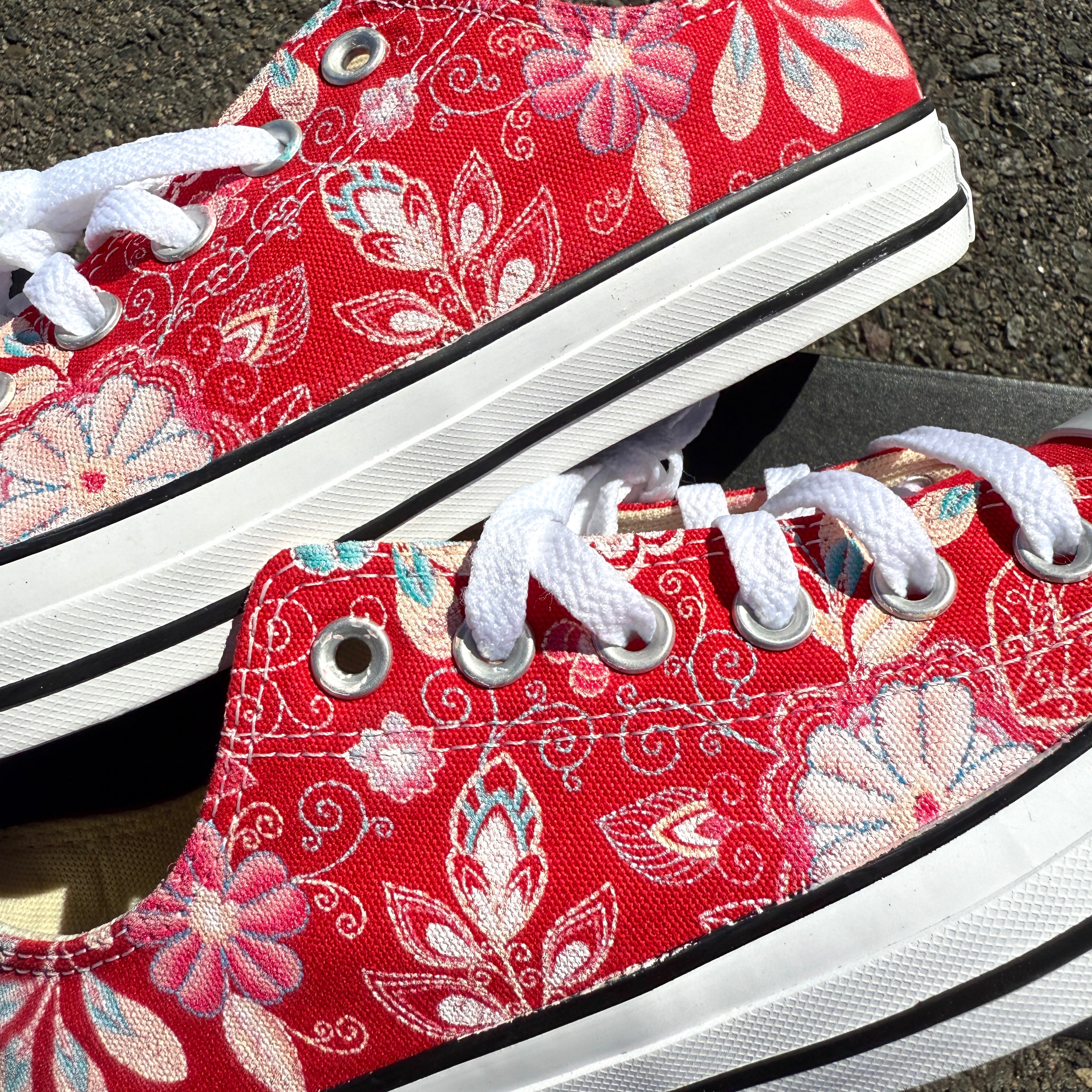 Red fashion converse style