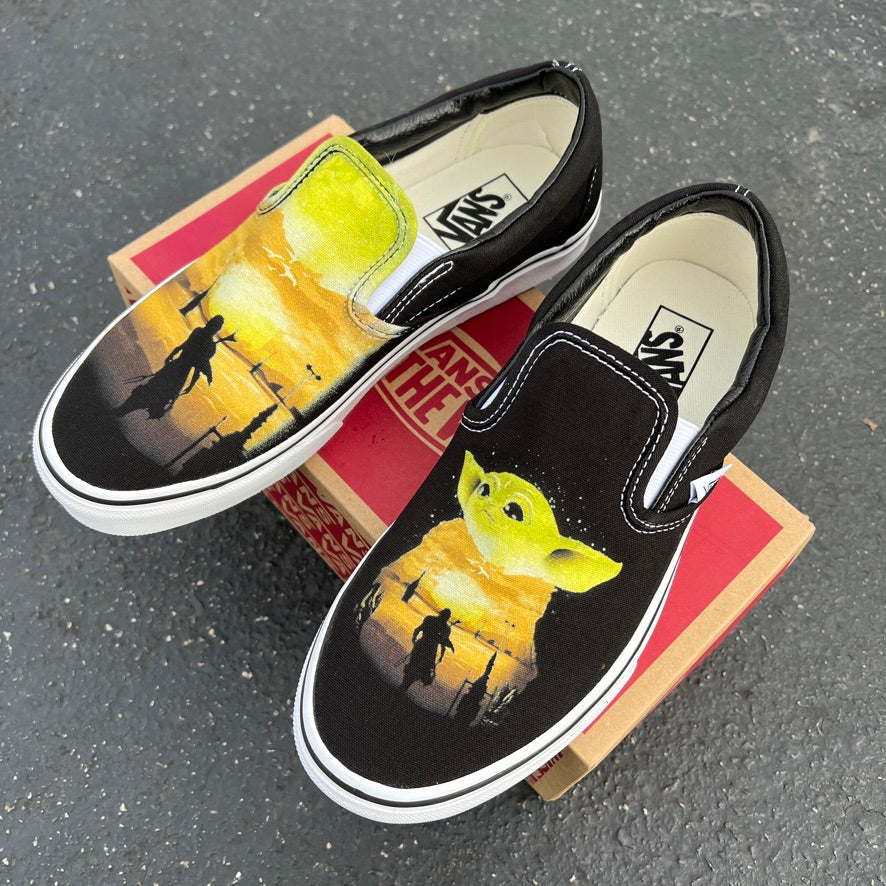 Vans shoes shop slip on yellow