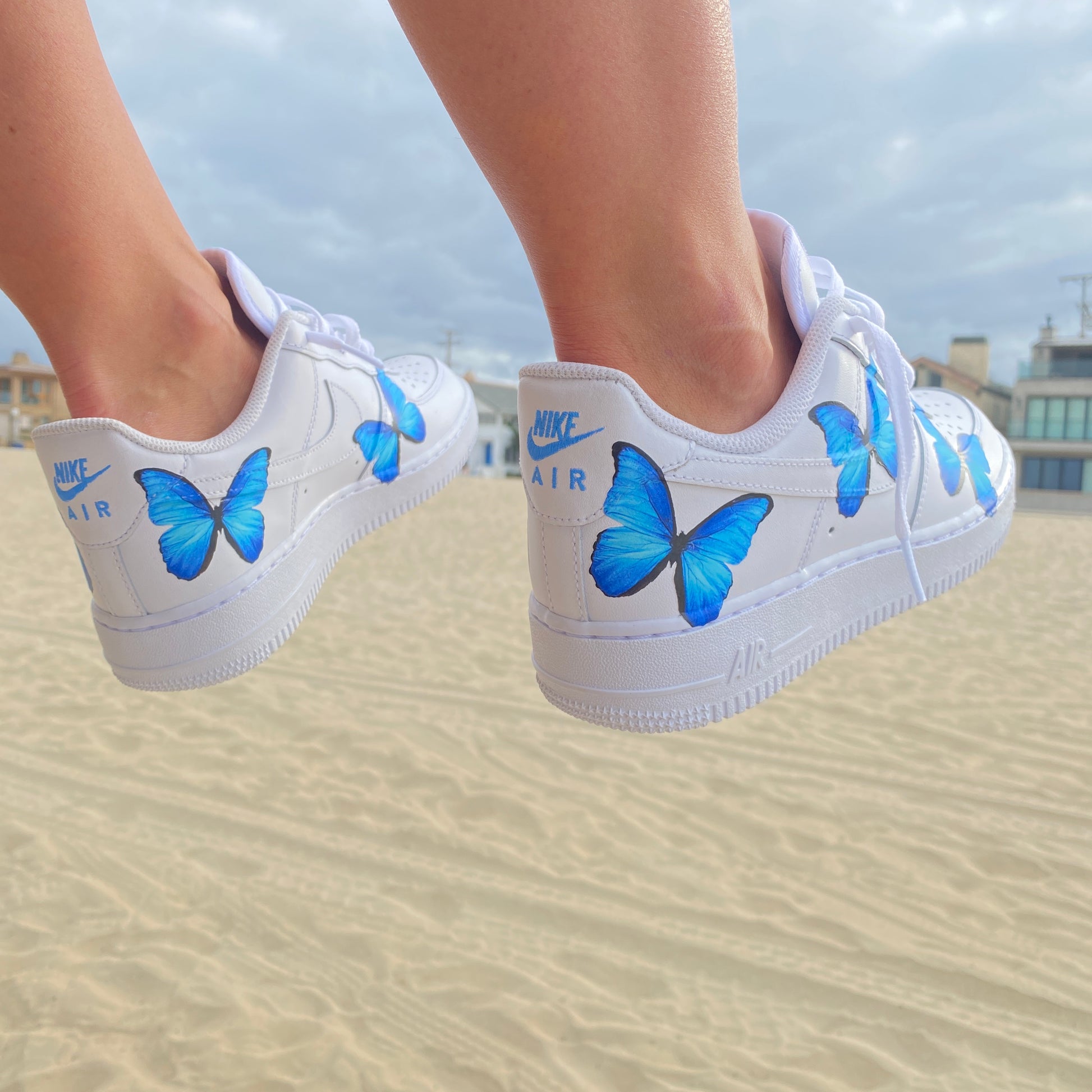 Reflective Butterfly Custom Air Force 1 - Custom Nike Air Force 1 - Custom Shoes - Custom nikes- Butterfly Nike