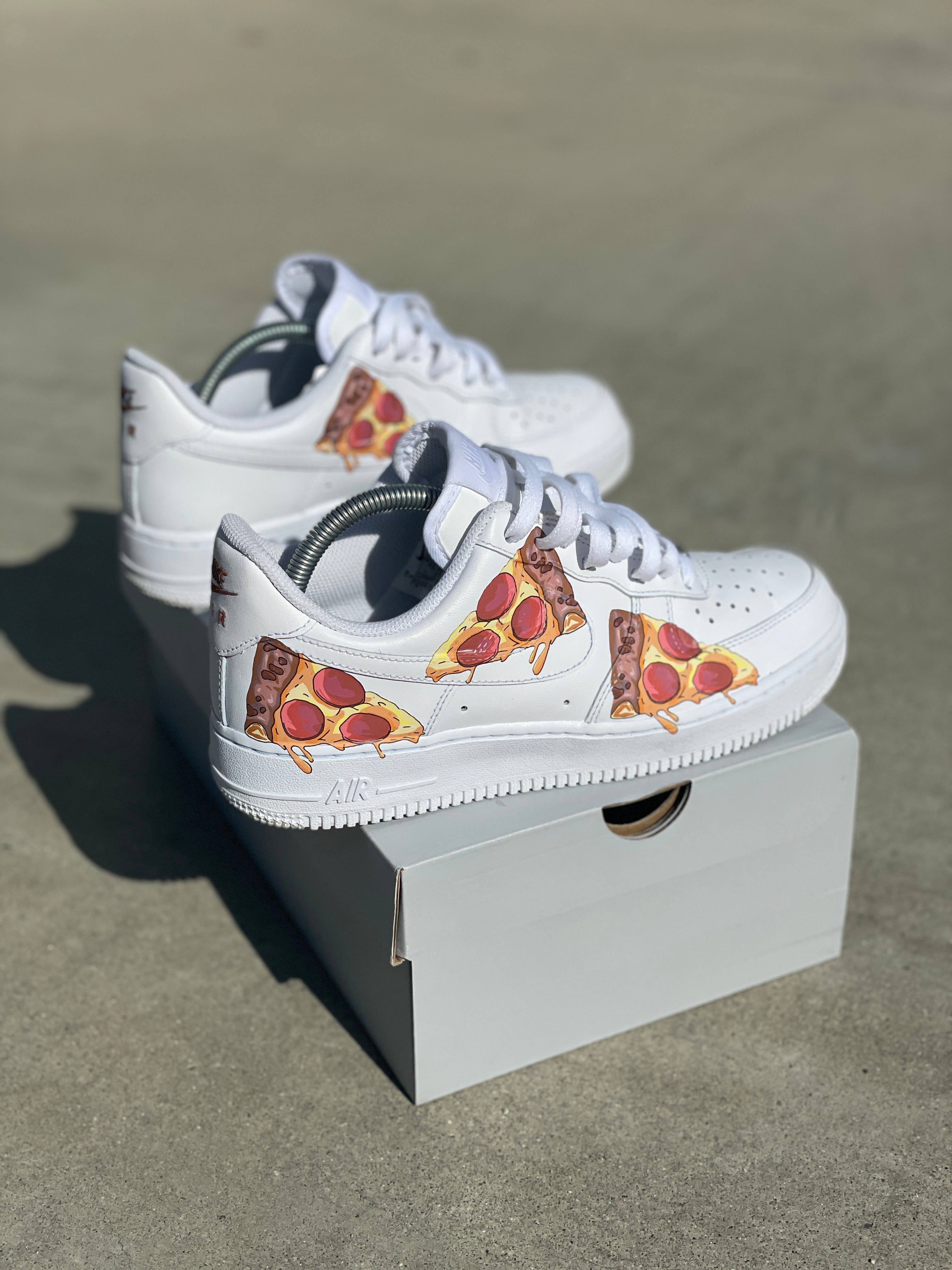 Custom Nike Air Force 1 Pizza Party Custom Nike Shoes