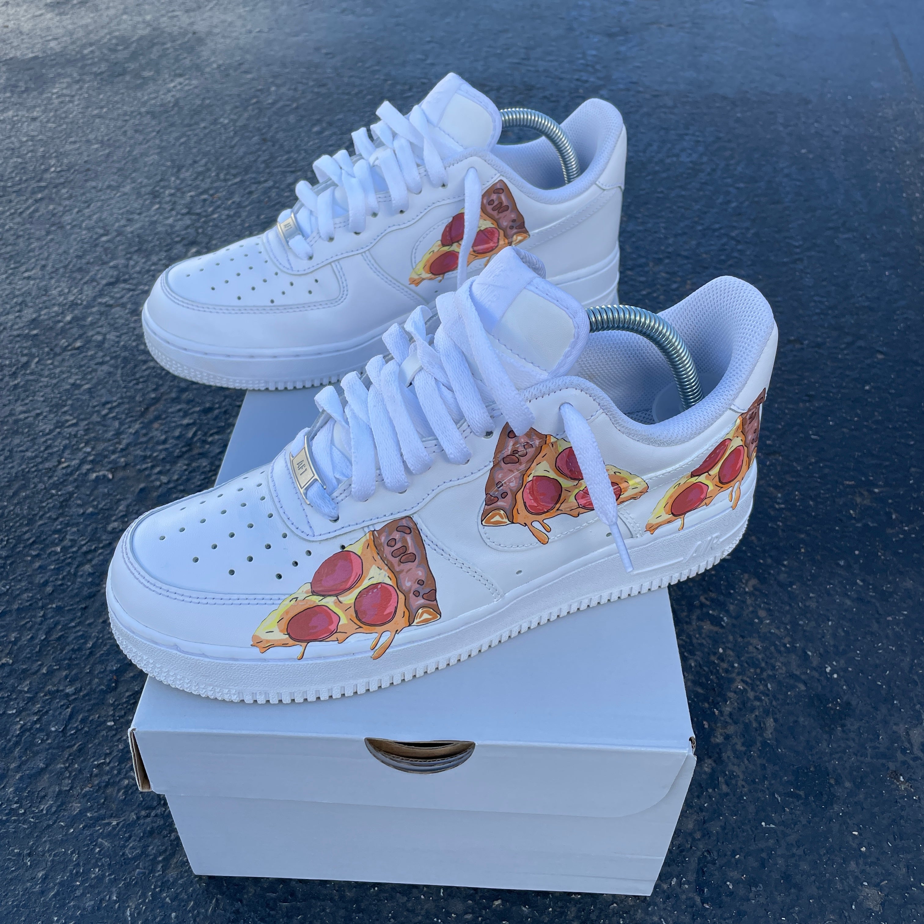 Custom Nike Air Force 1 Pizza Party Custom Nike Shoes