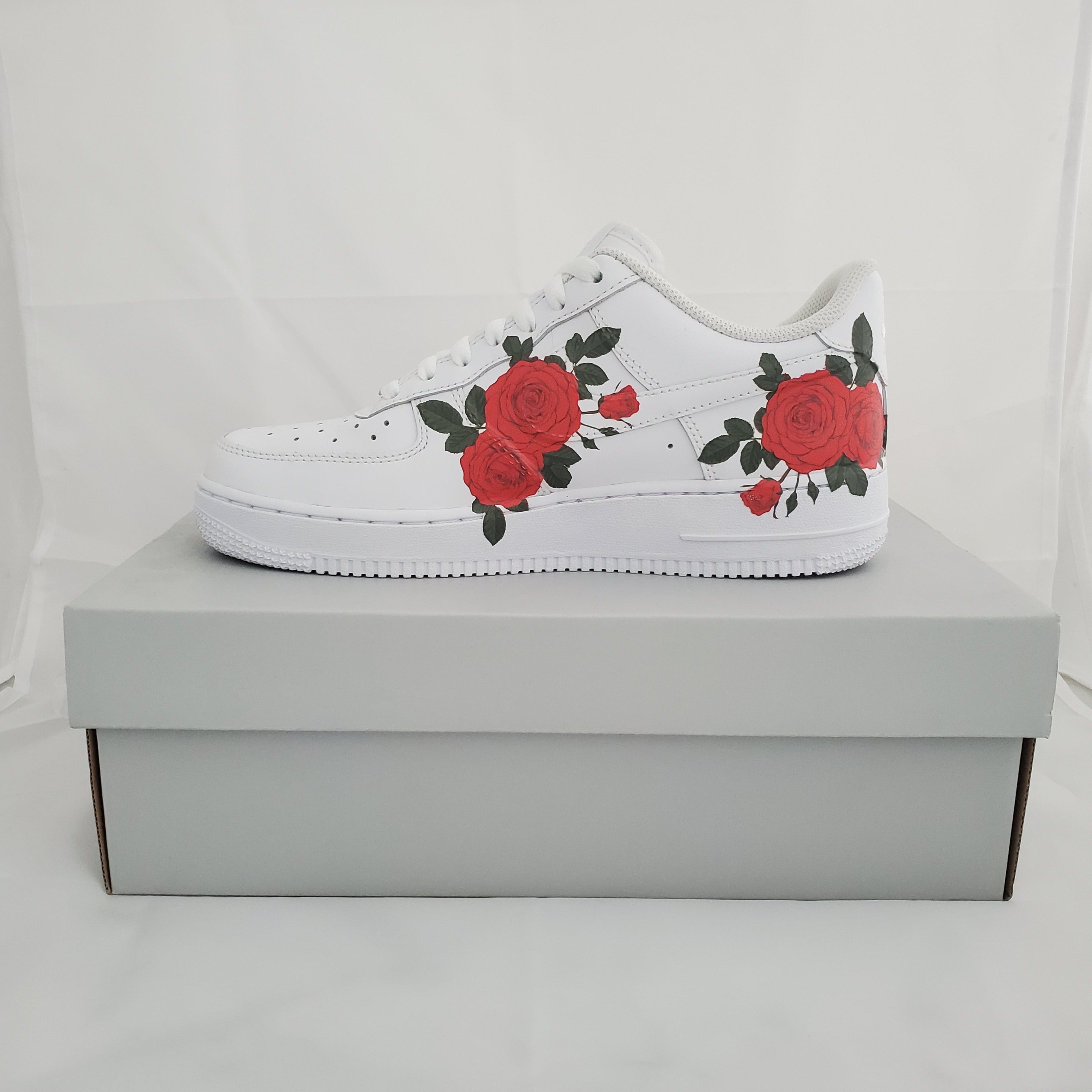 Red rose nike shoes online