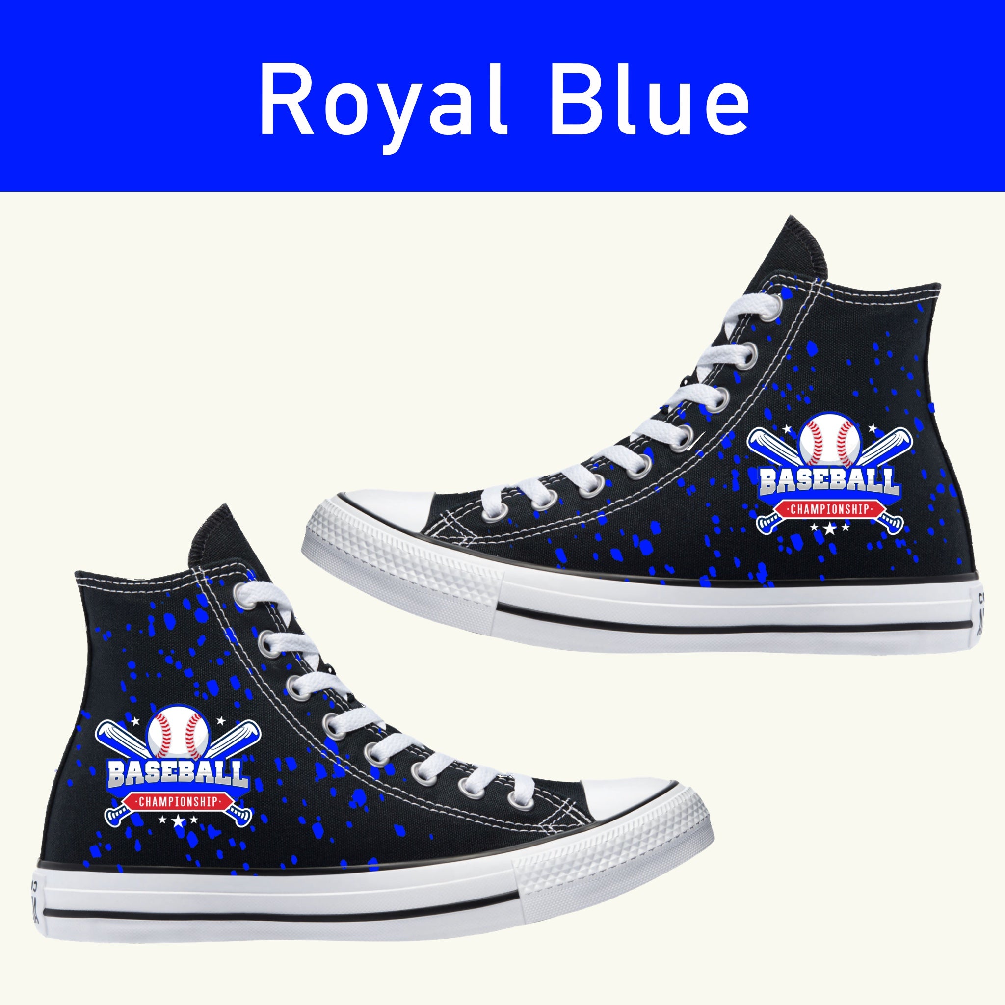 Baseball Sneakers Double Logo Multiple Colors Available Custom Converse Shoes