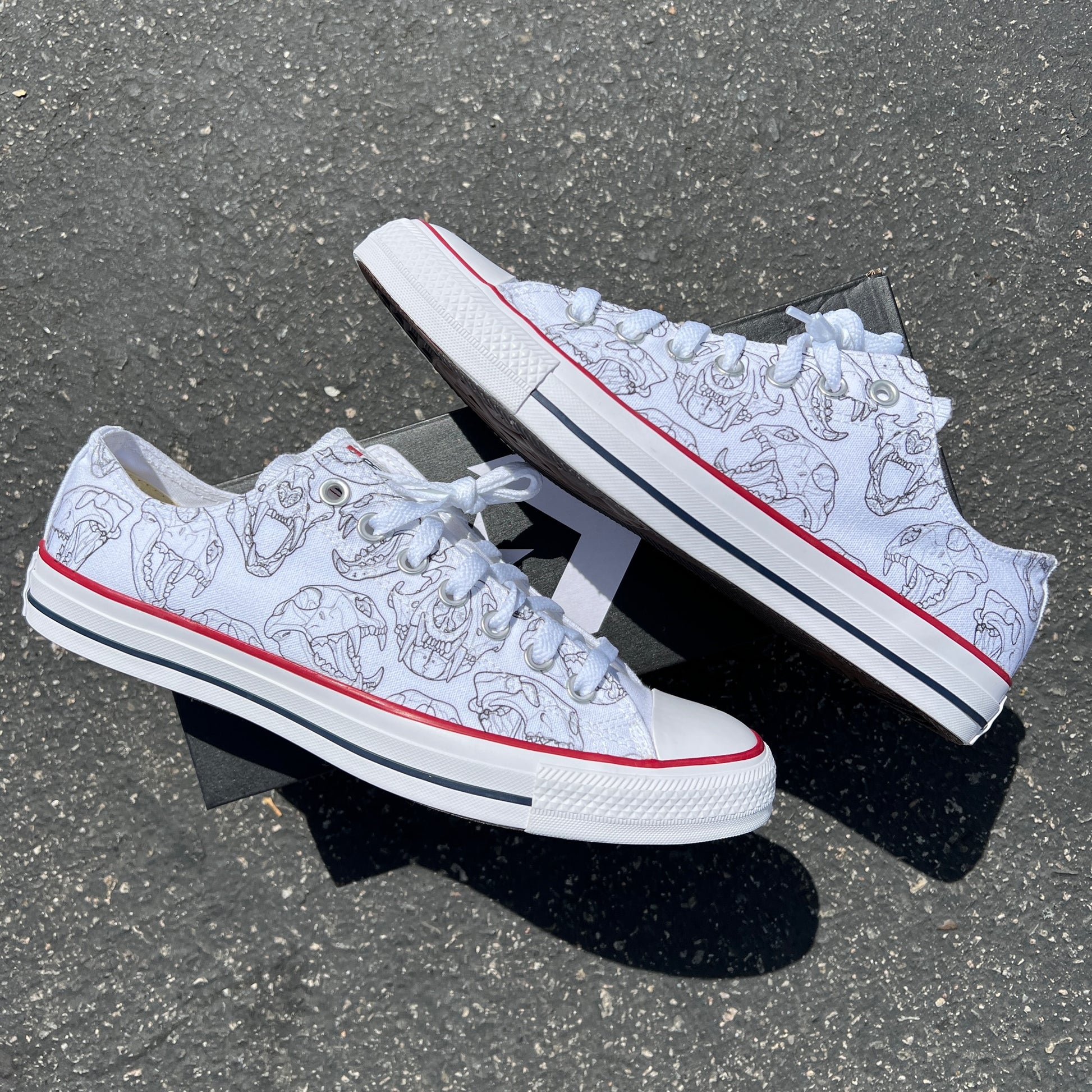 White Low Top Converse Custom Converse Shoes – BlvdCustom