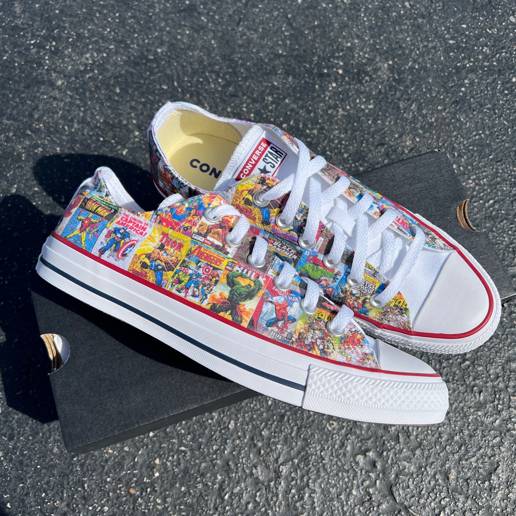 Converse marvel comics shoes best sale