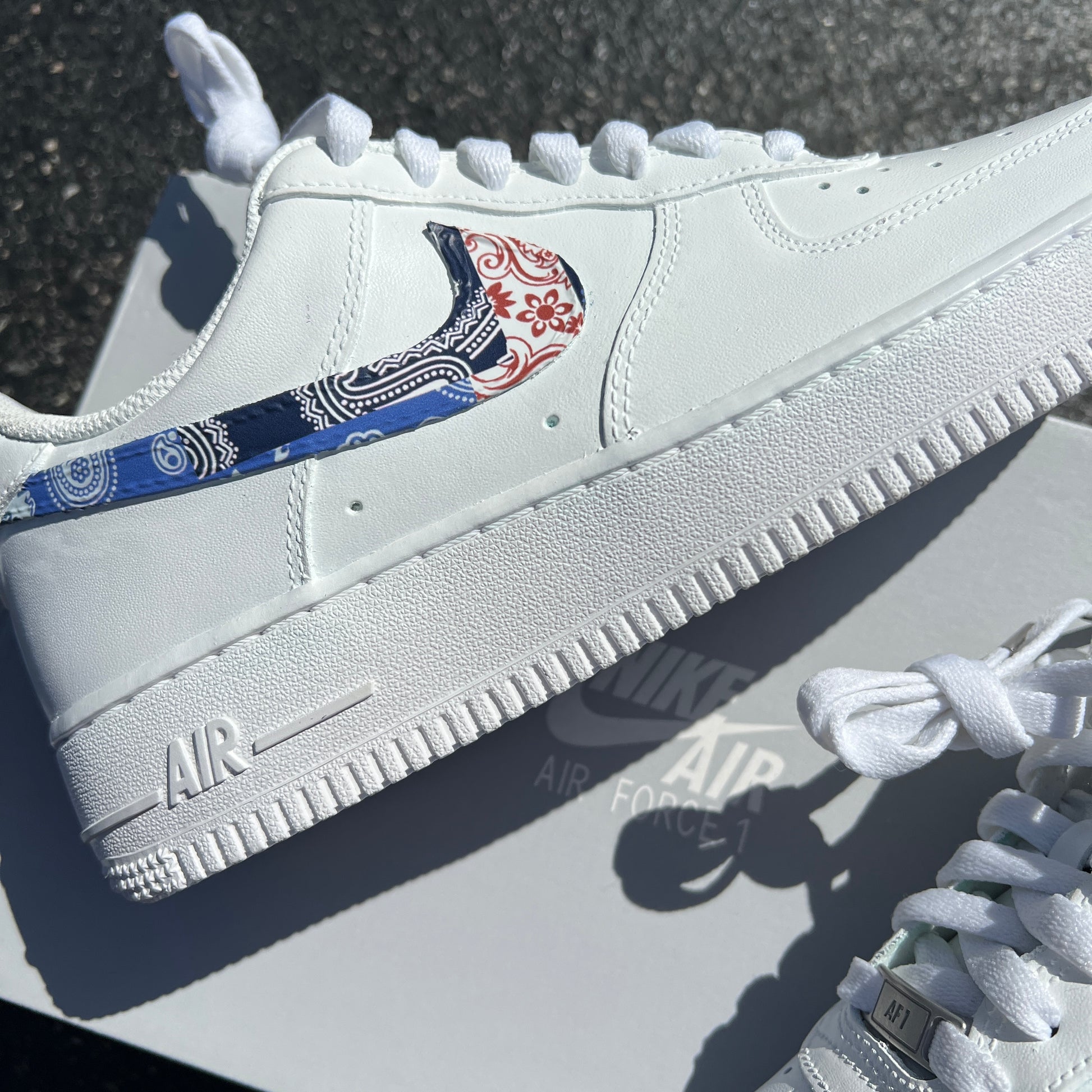 Blue Dripping Custom Air Force 1 Sneakers 13 M / 14.5 W