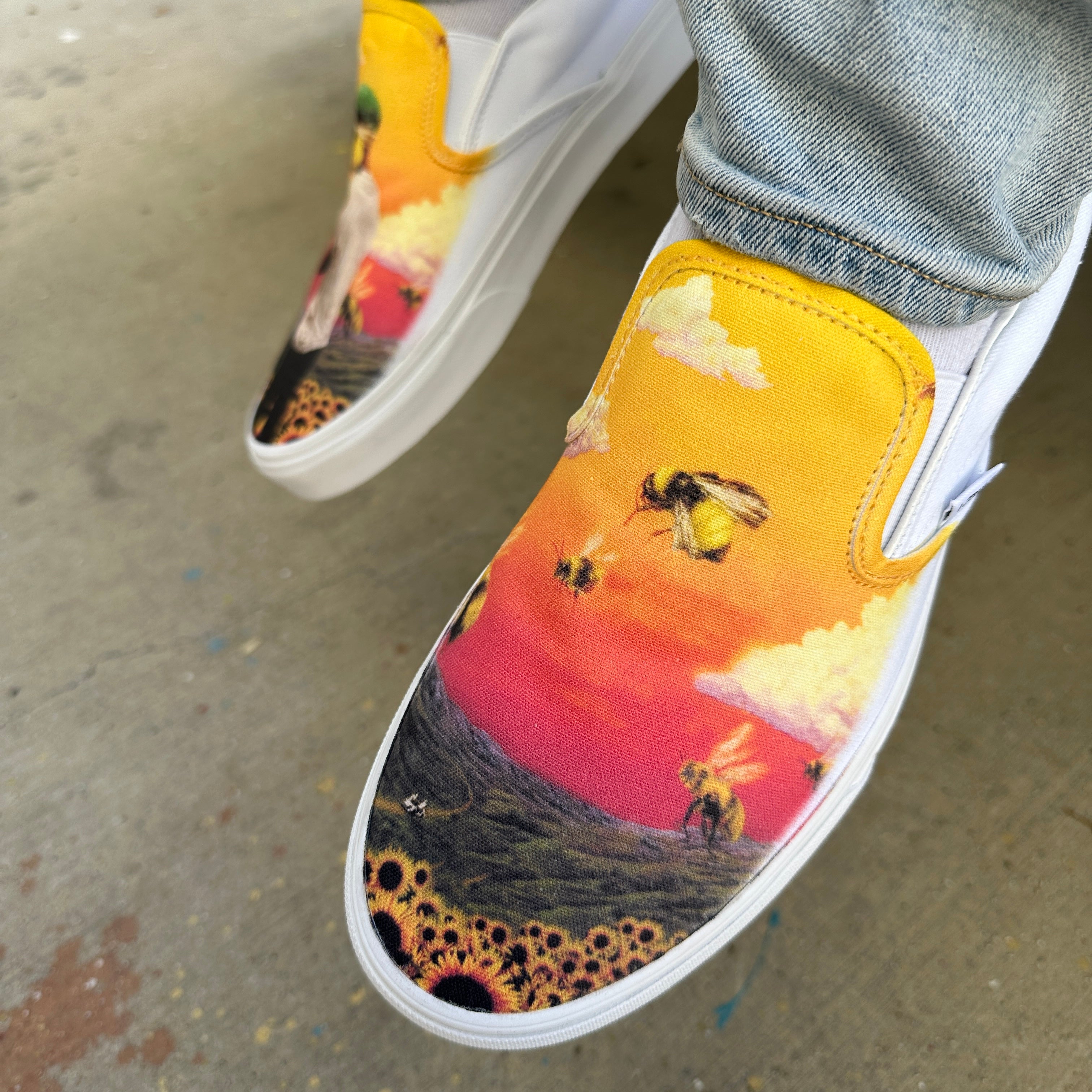 Flower boy 2024 painted vans