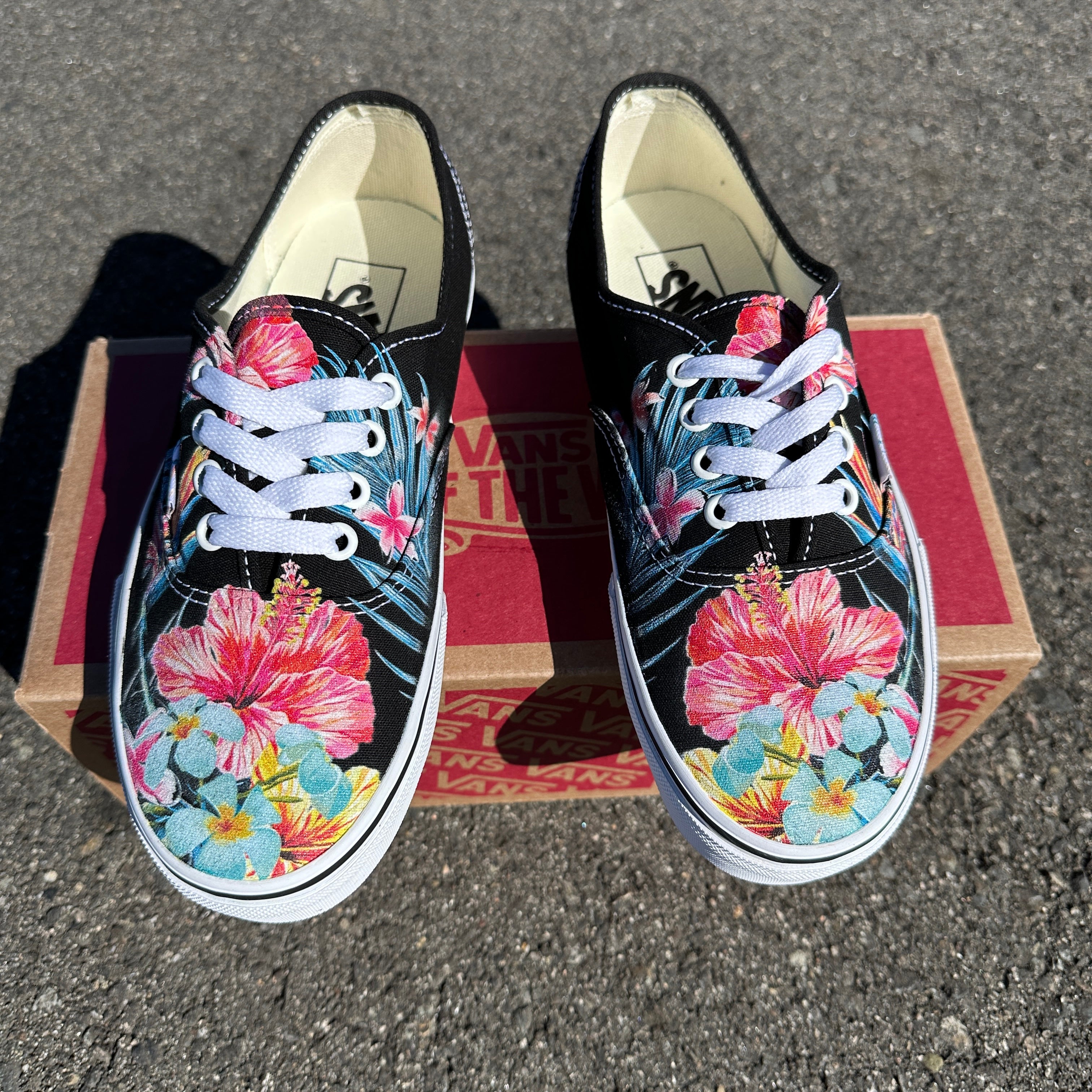 Vans clearance flower shoes