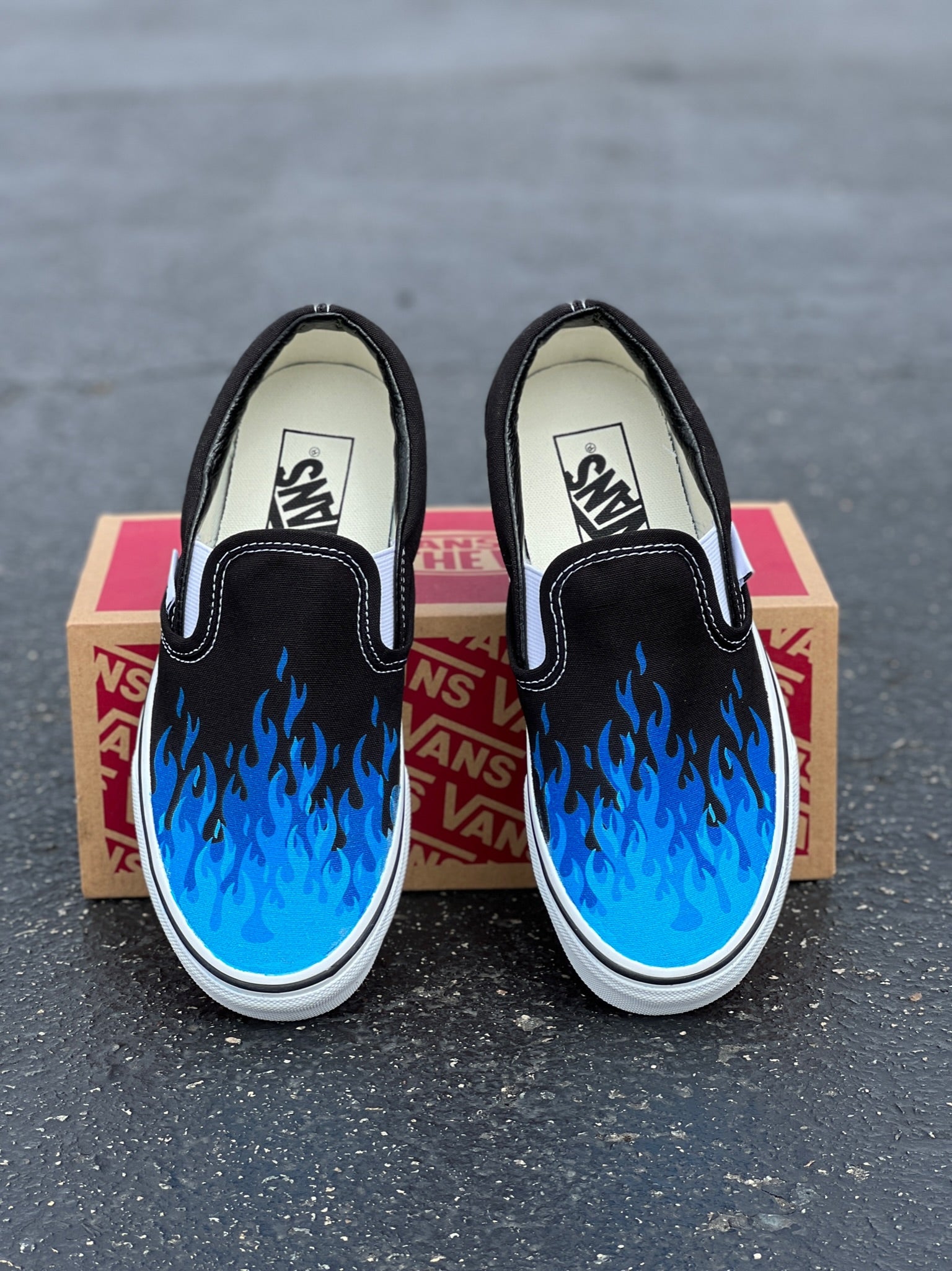 Vans toddler 2024 flame shoes