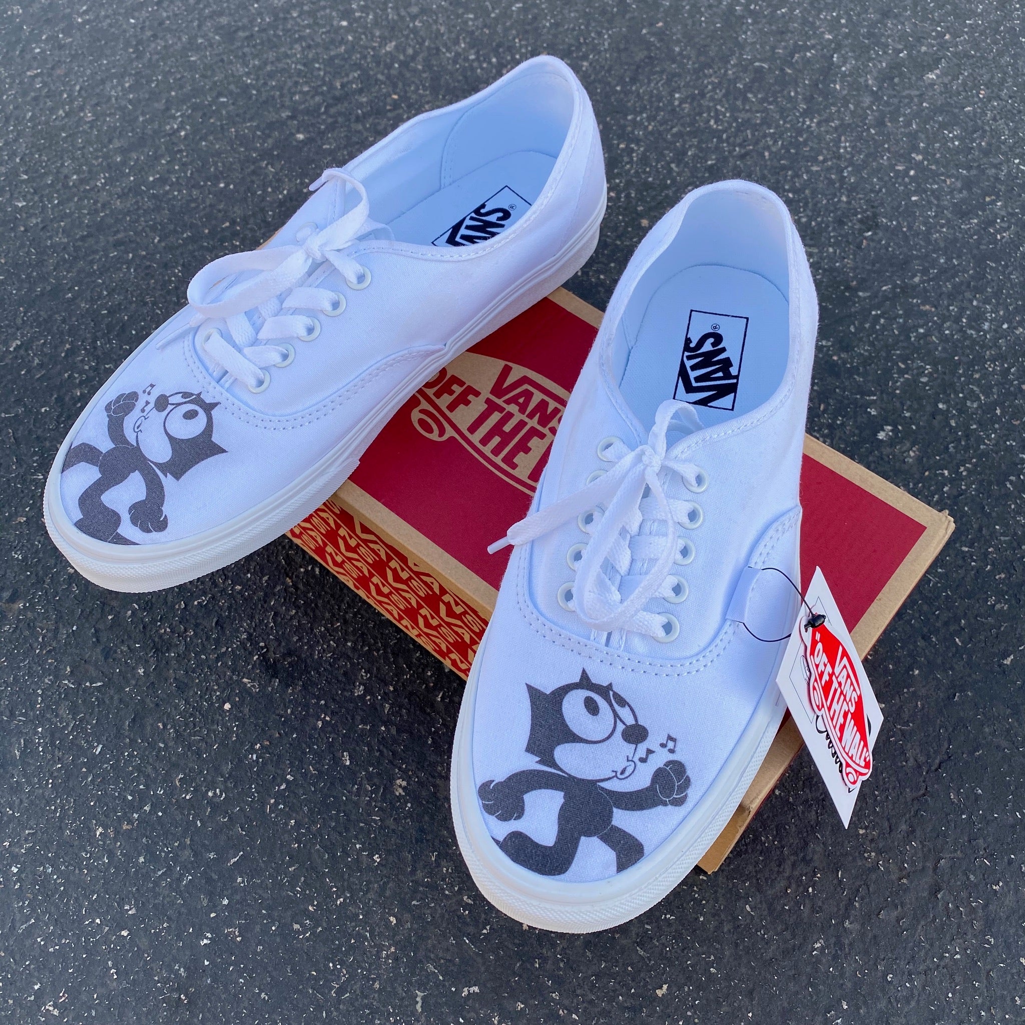 White authentic vans clearance shoes