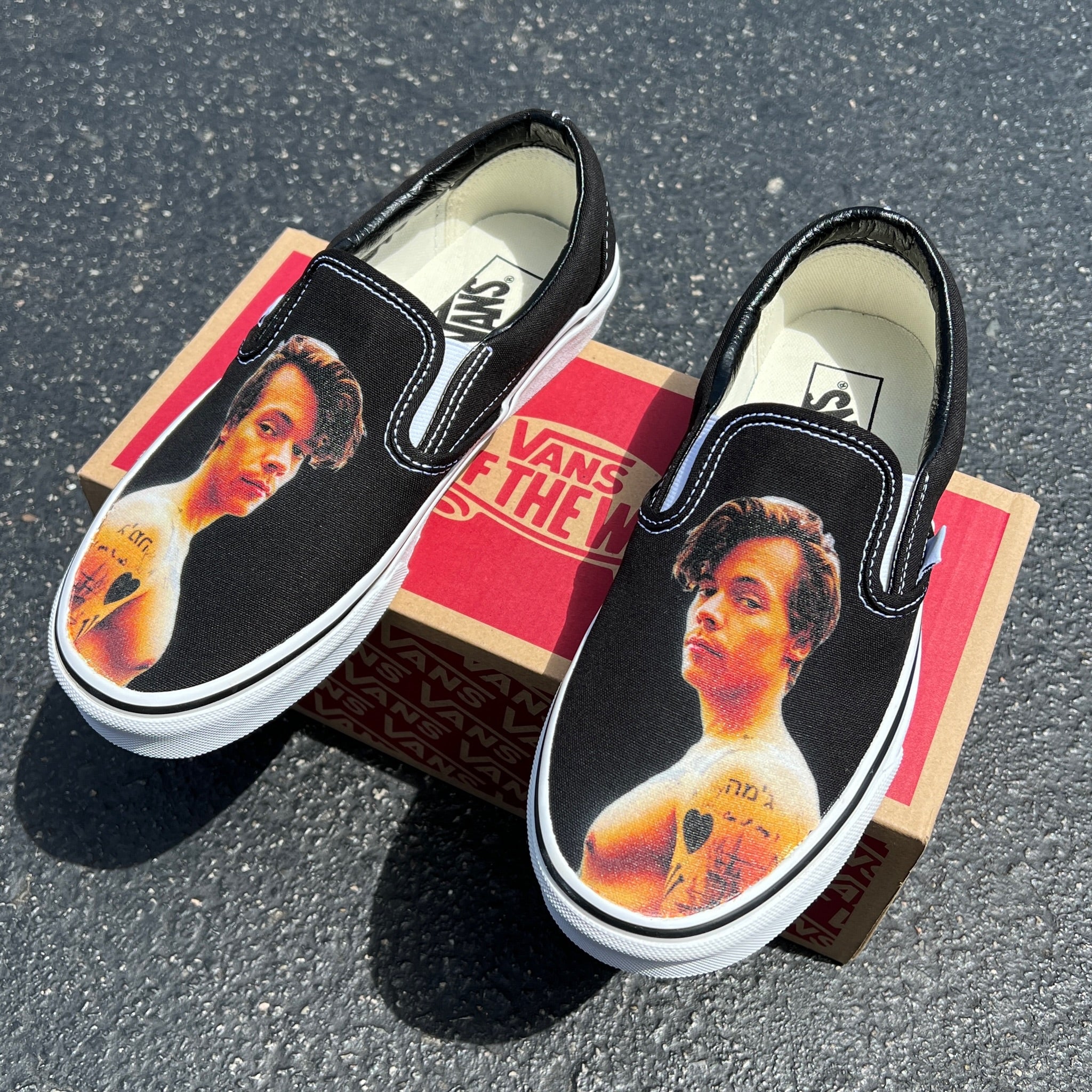 Harry styles hot sale white vans