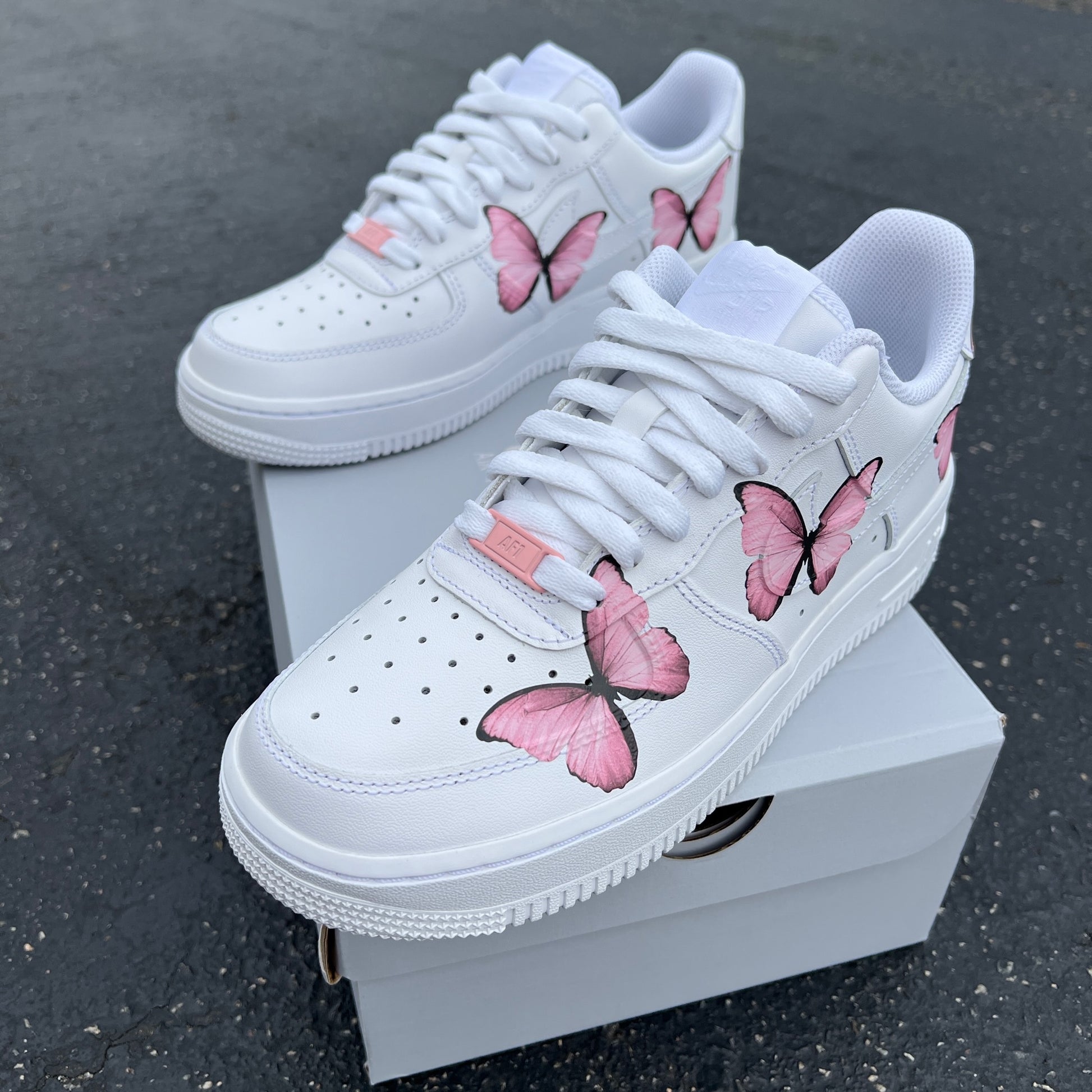 Custom Nike Air Force 1 Pink ButterFLY - Custom Nike Shoes – BlvdCustom