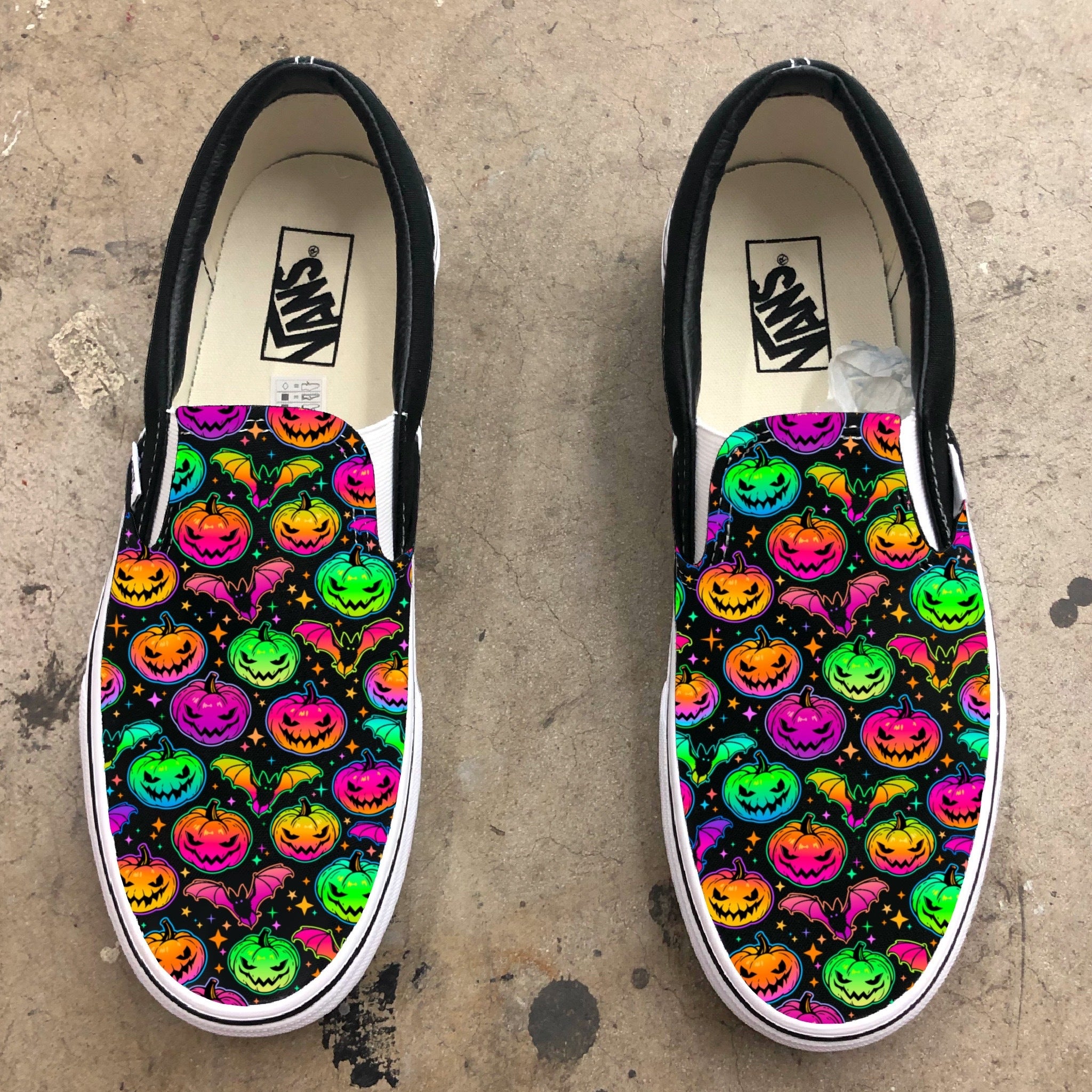 Halloween vans slip on sale ons