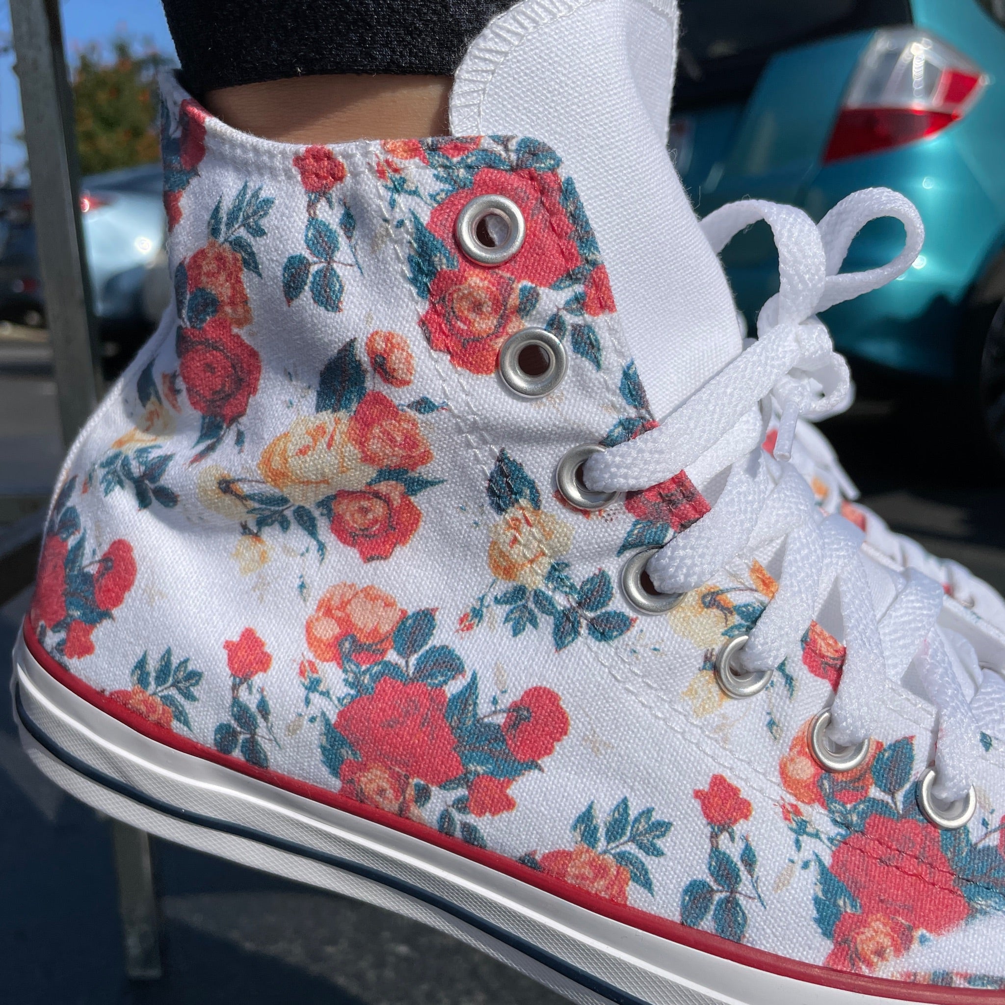 Custom hotsell rose converse