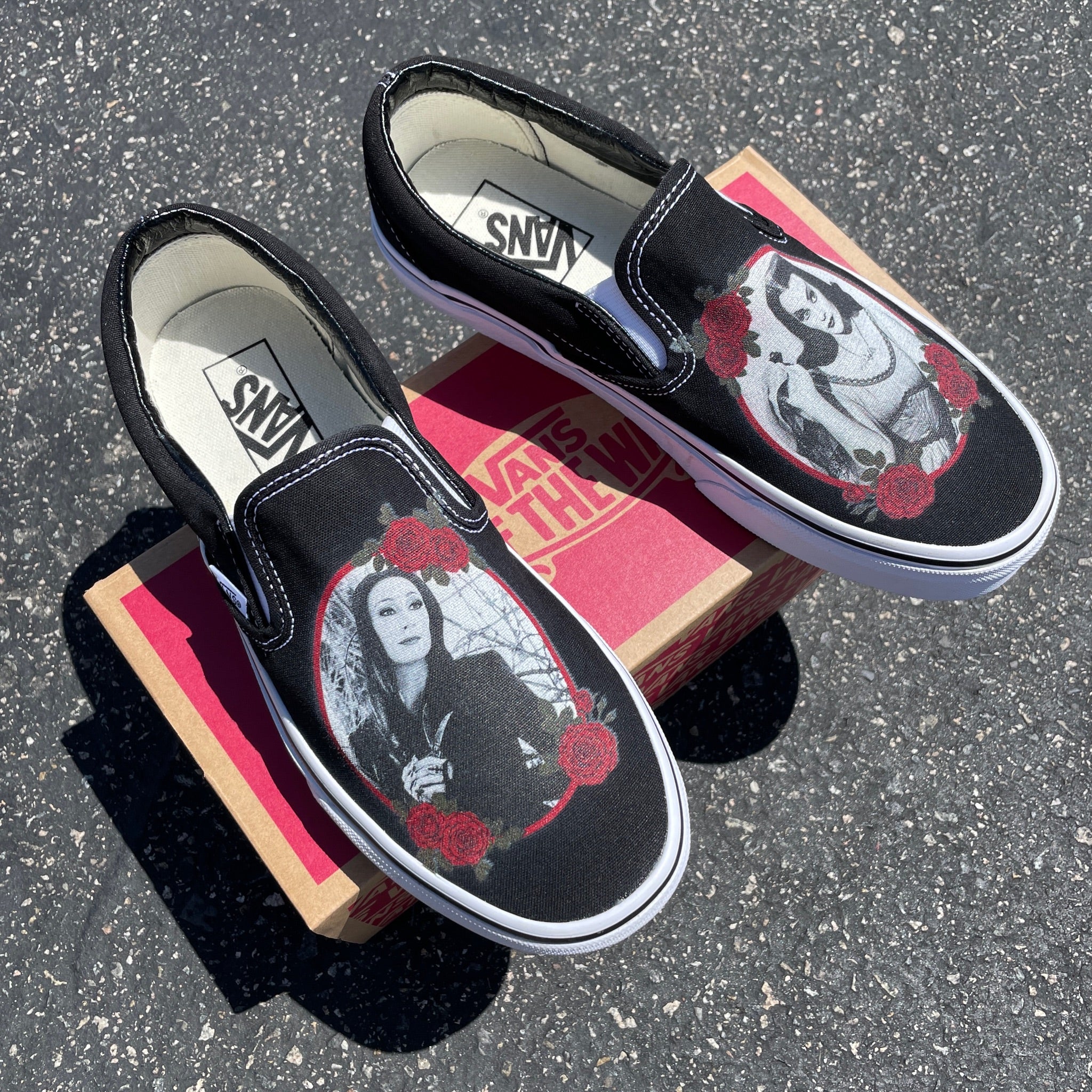 Custom girl vans best sale