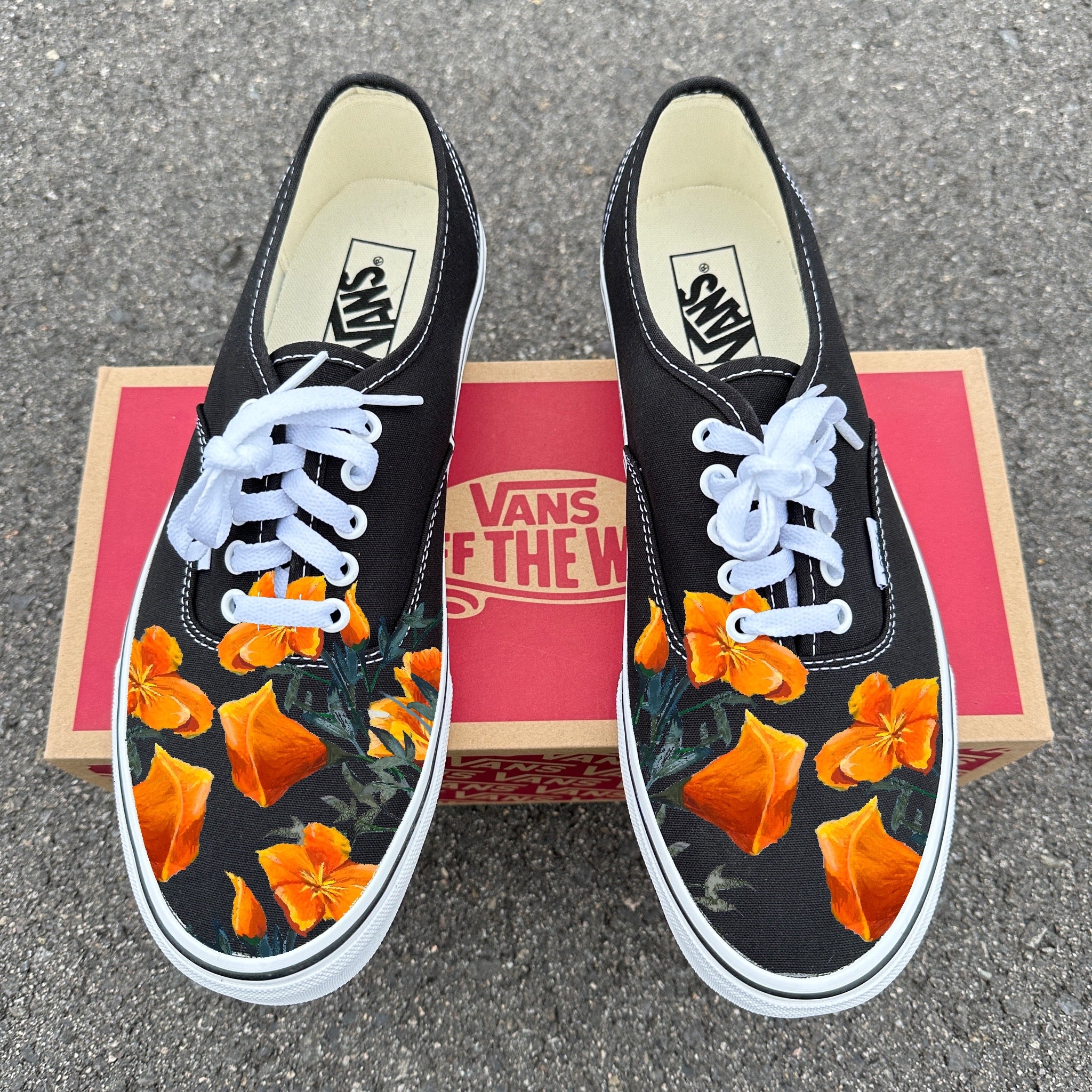 Vans shoes 2025 black and orange