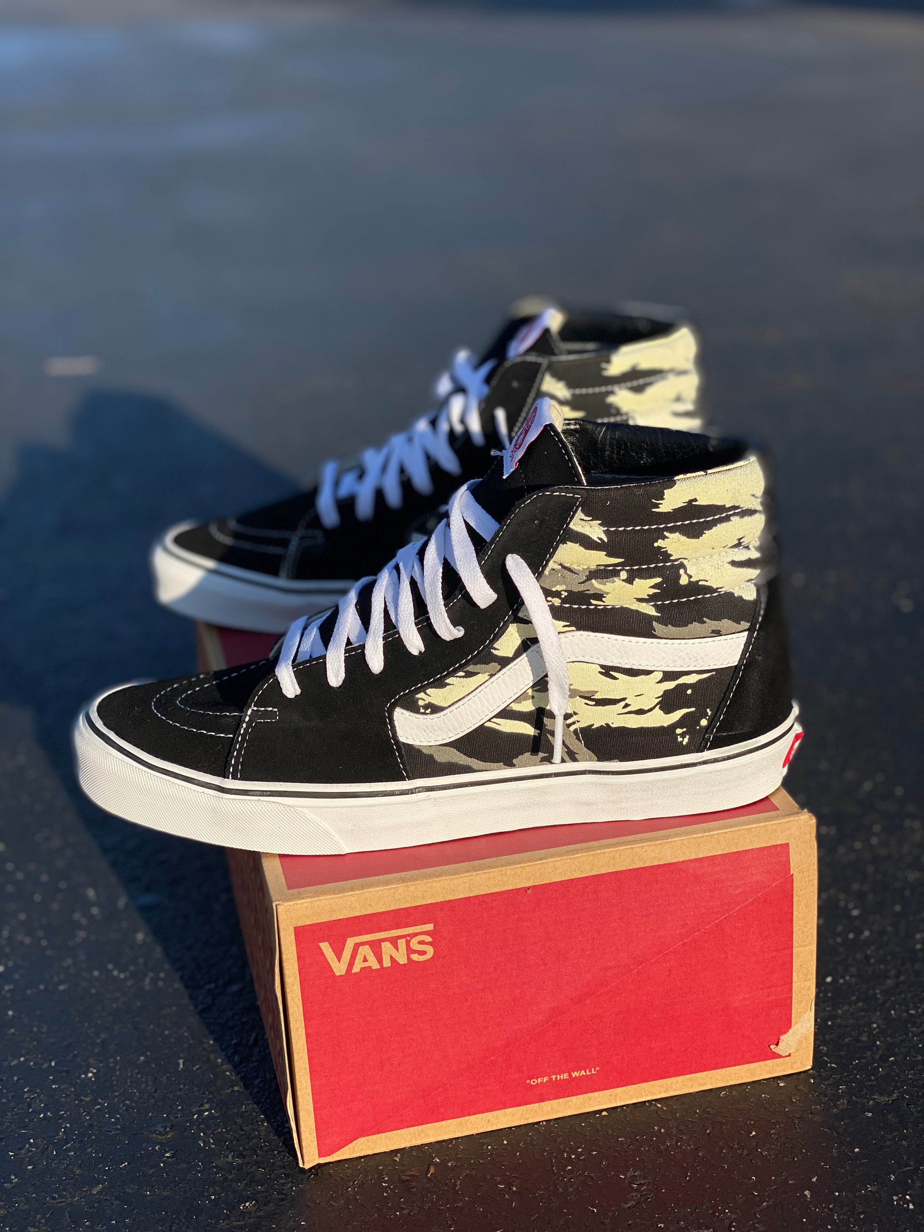 Camo vans hot sale high tops