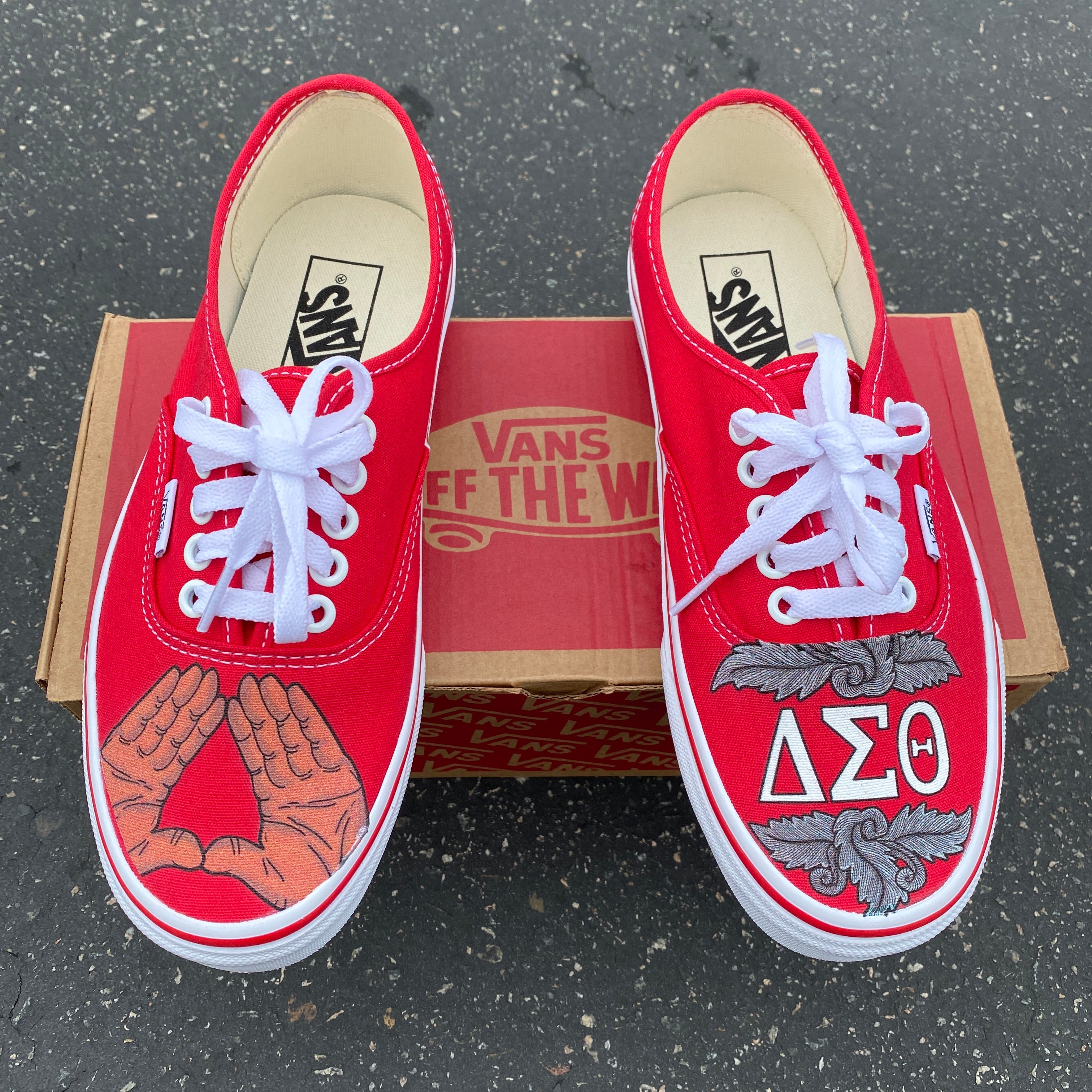 Custom red outlet vans