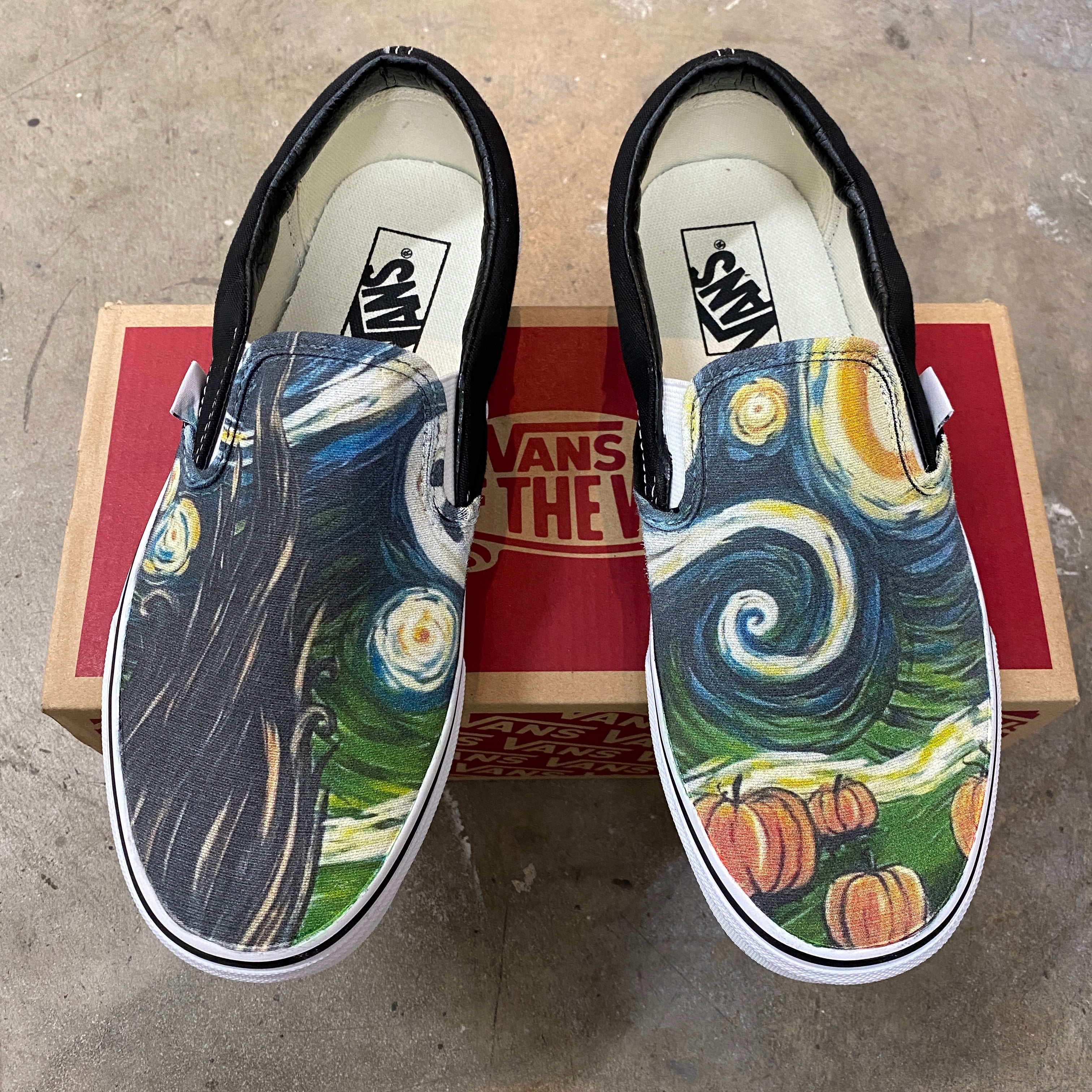 Starry night custom vans online