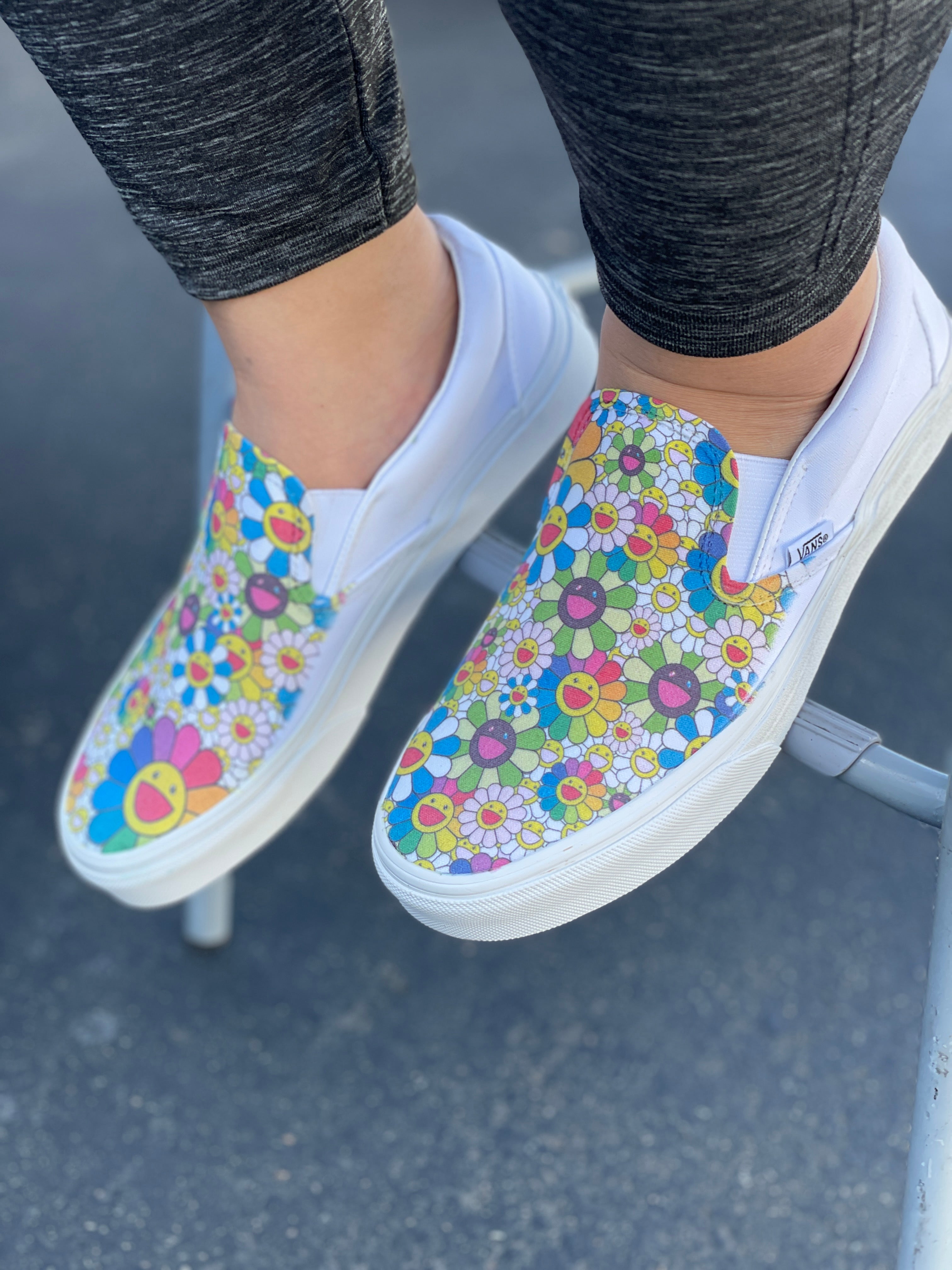 Vans slip cheap ons rainbow