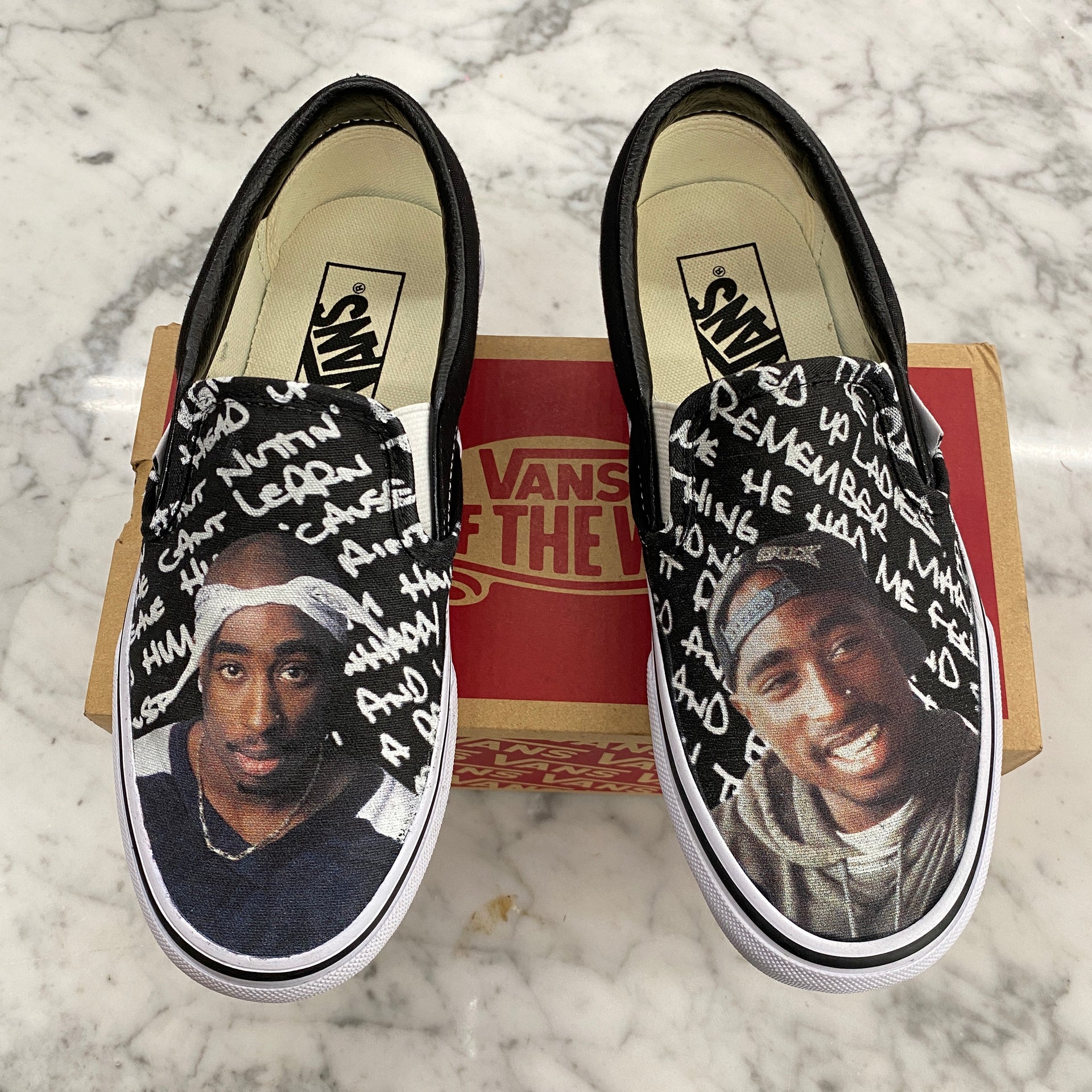 Tupac Art Paisley Bandana Vans Custom Custom Shoes With 